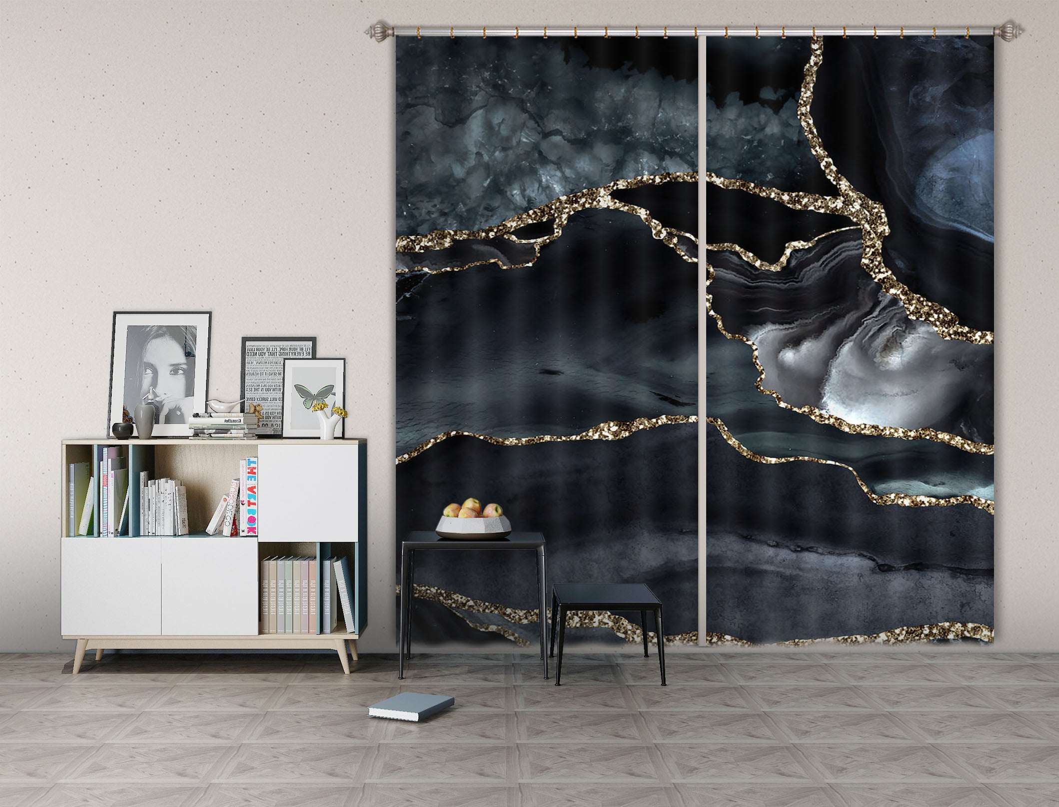3D Marble Texture 179 Uta Naumann Curtain Curtains Drapes