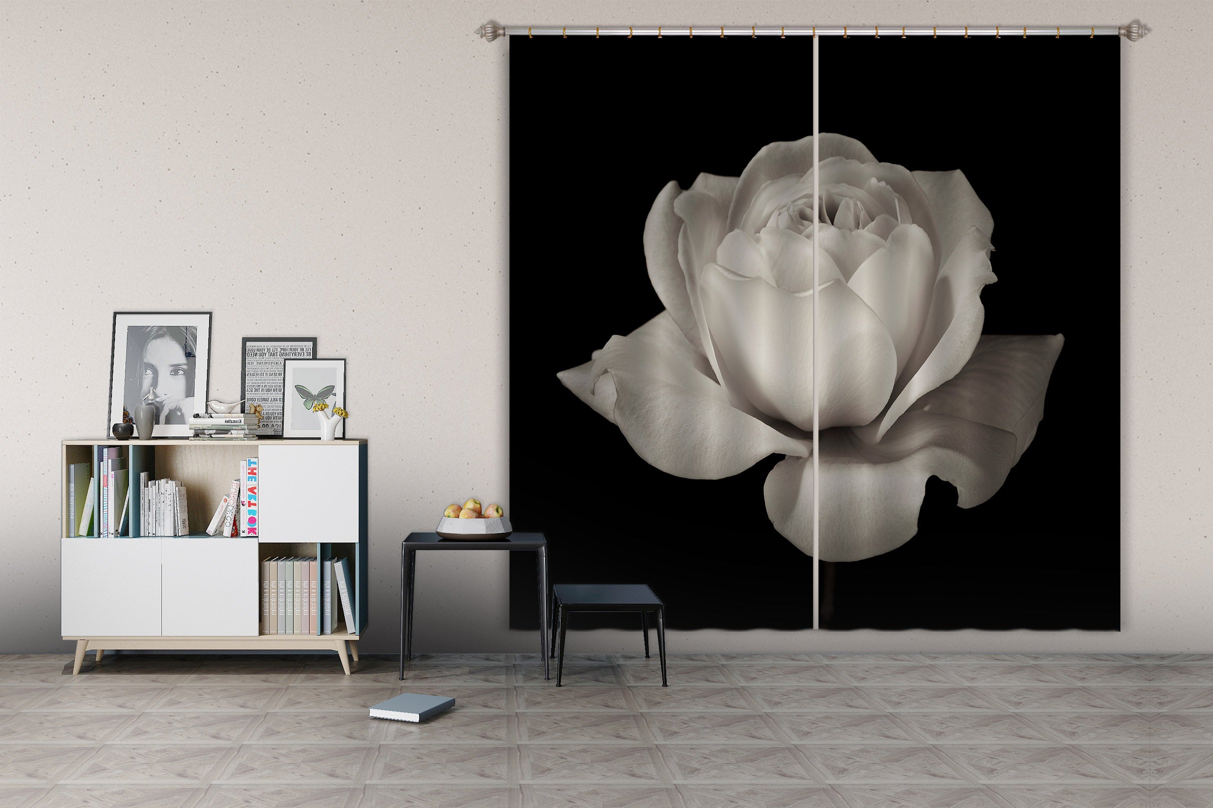 3D Elegant Rose 6508 Assaf Frank Curtain Curtains Drapes