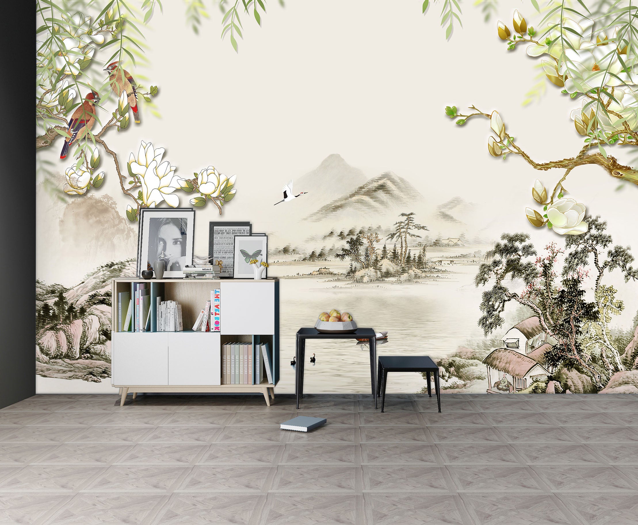 3D Field River 1621 Wall Murals