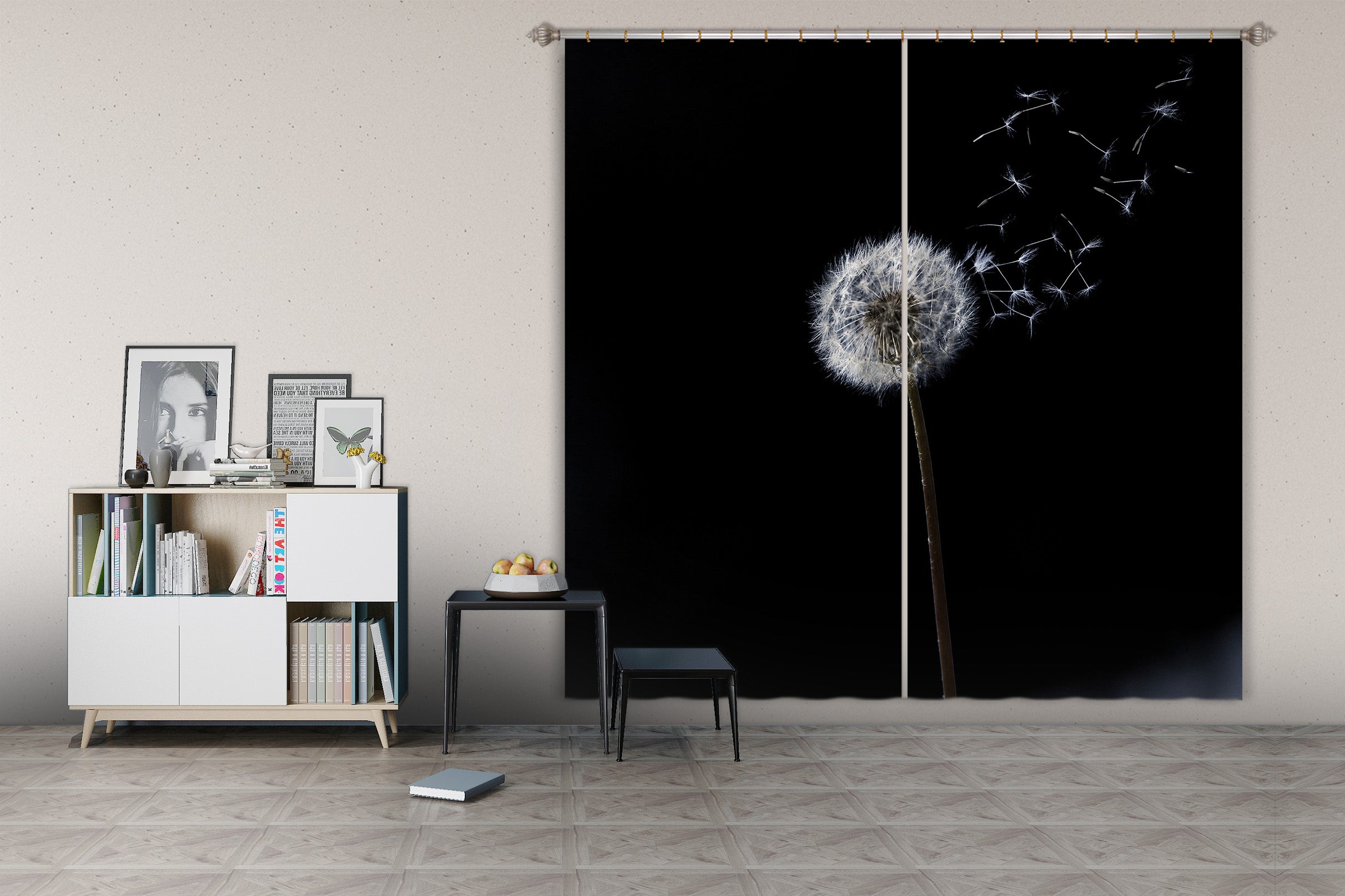 3D Dandelion 078 Marco Carmassi Curtain Curtains Drapes