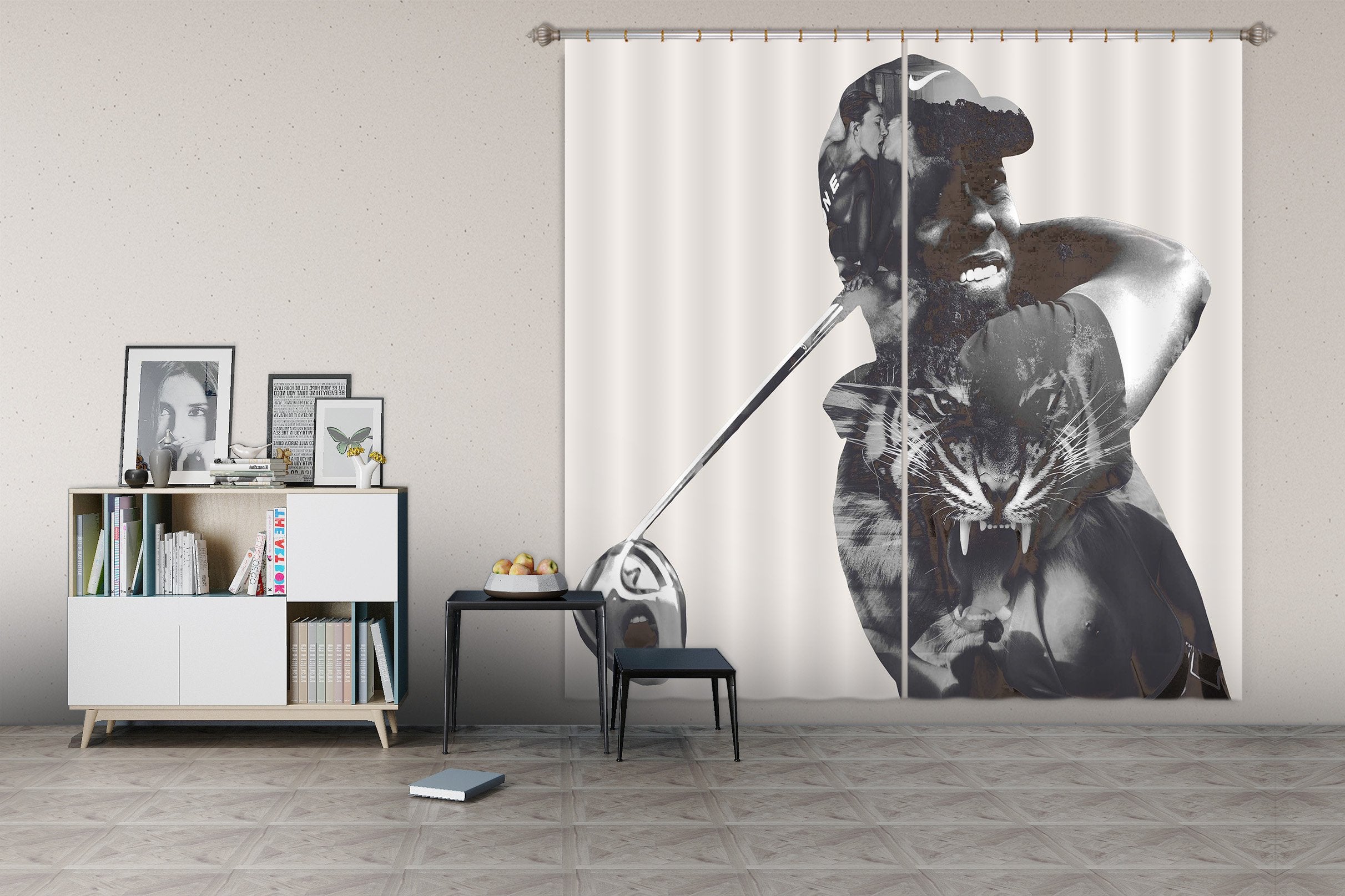 3D Black Pattern 048 Marco Cavazzana Curtain Curtains Drapes Wallpaper AJ Wallpaper 