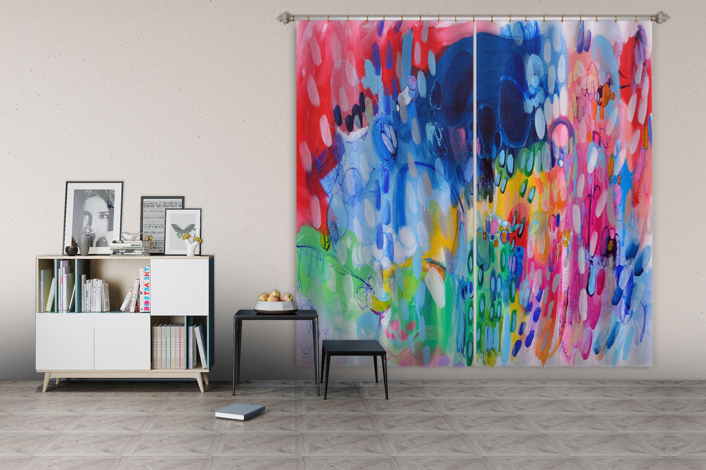 3D Color Painting 2438 Misako Chida Curtain Curtains Drapes