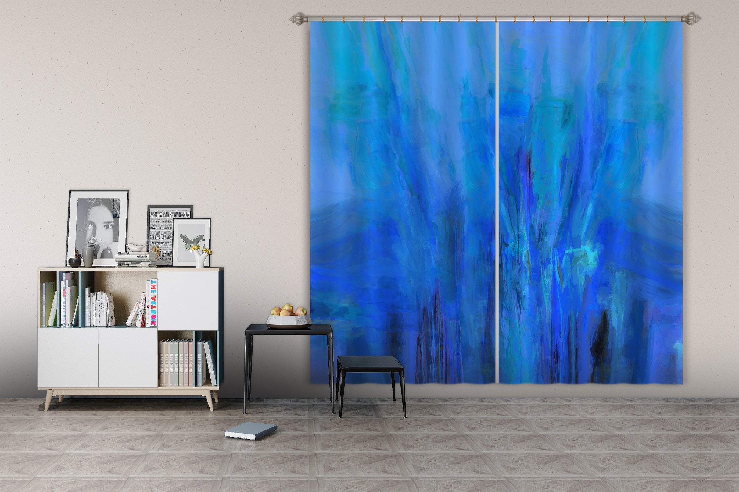 3D Blue Dream 061 Michael Tienhaara Curtain Curtains Drapes Wallpaper AJ Wallpaper 