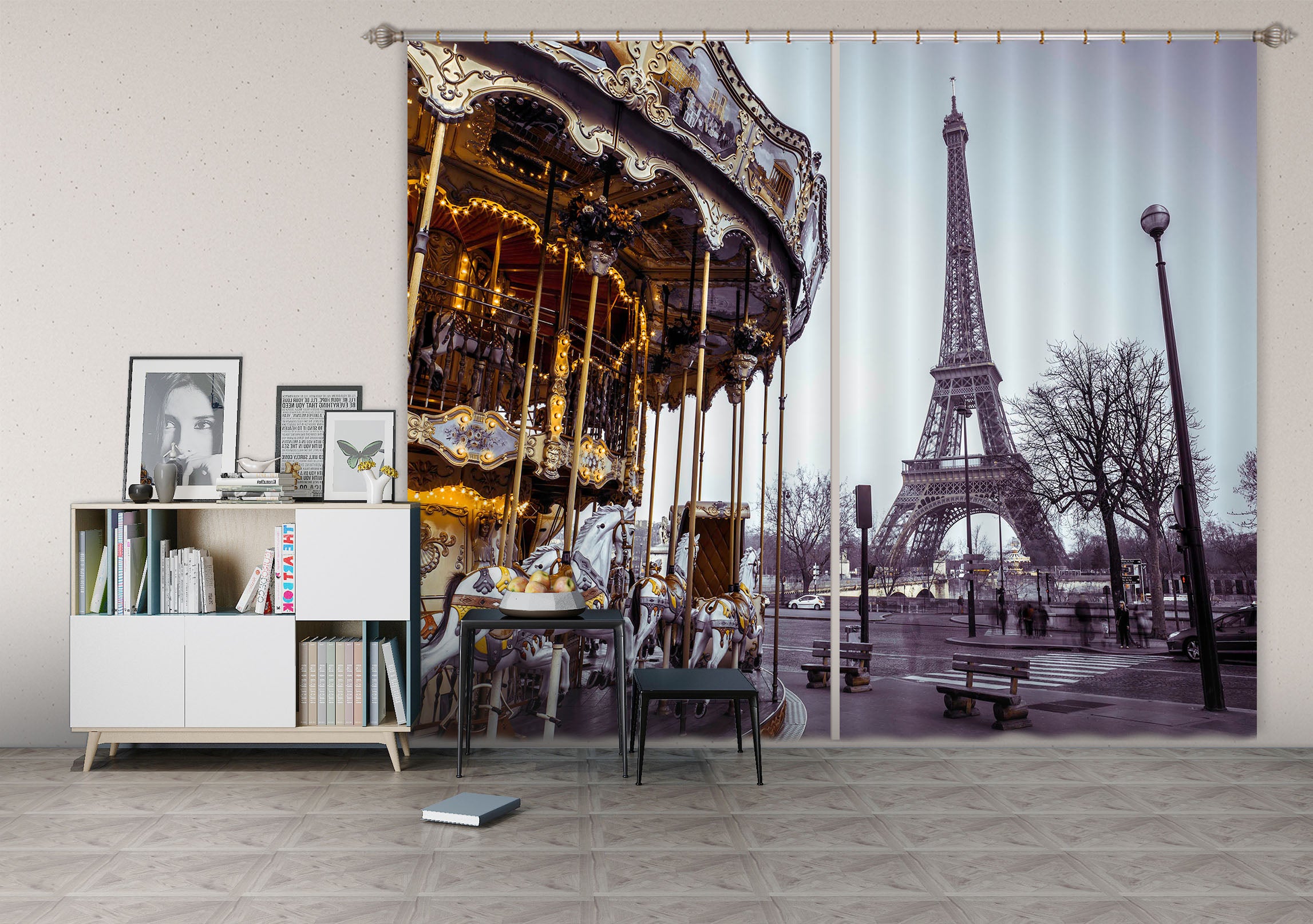 3D Iron Tower 213 Assaf Frank Curtain Curtains Drapes
