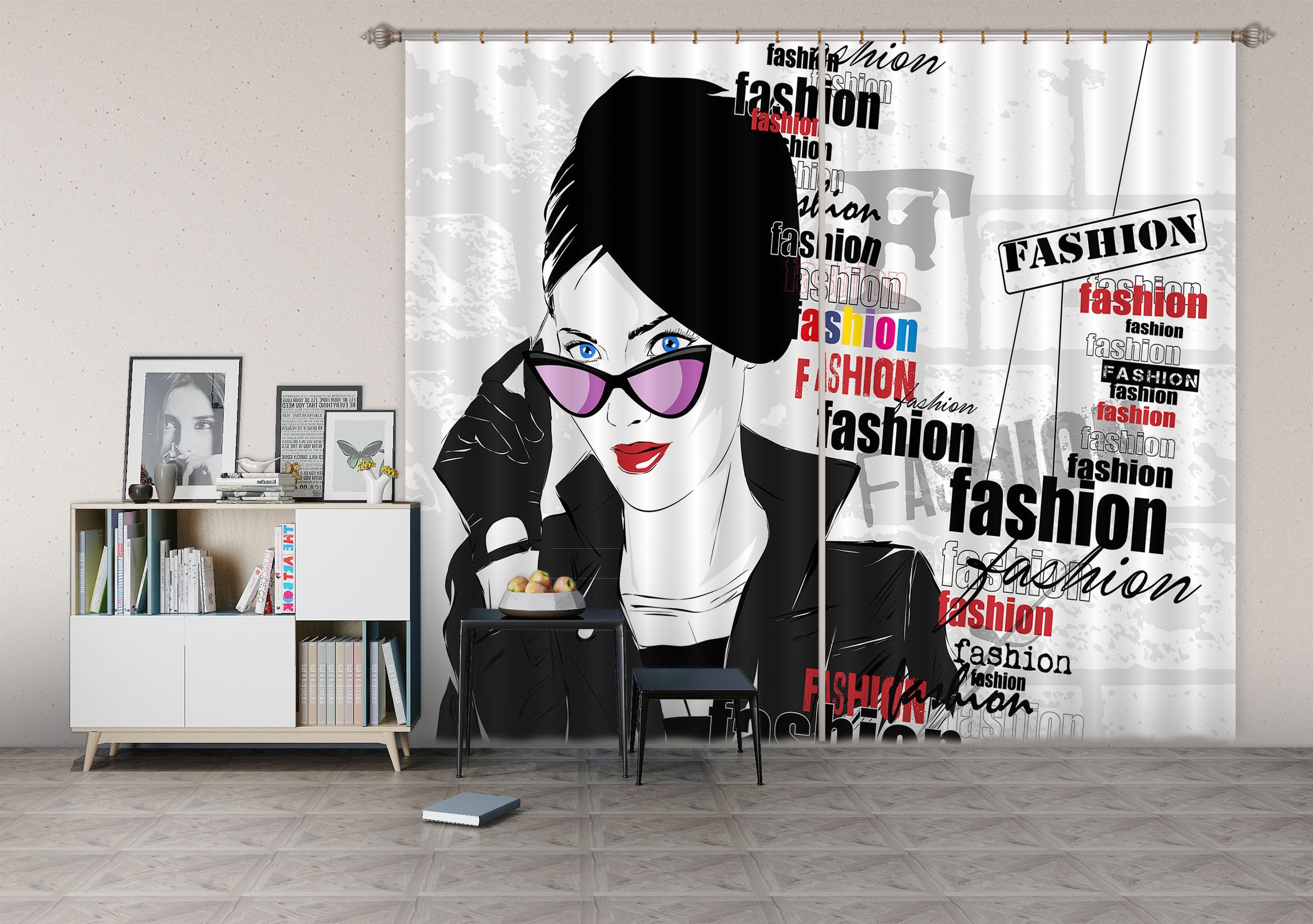 3D Fashion Lady 731 Curtains Drapes