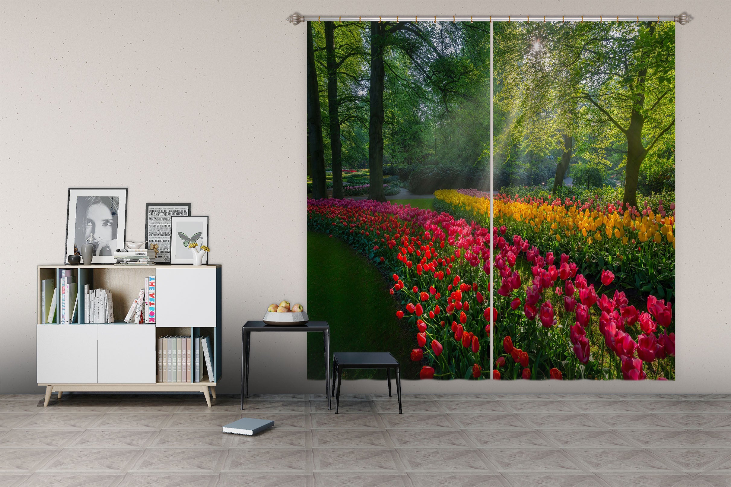3D Rose Garden 158 Marco Carmassi Curtain Curtains Drapes