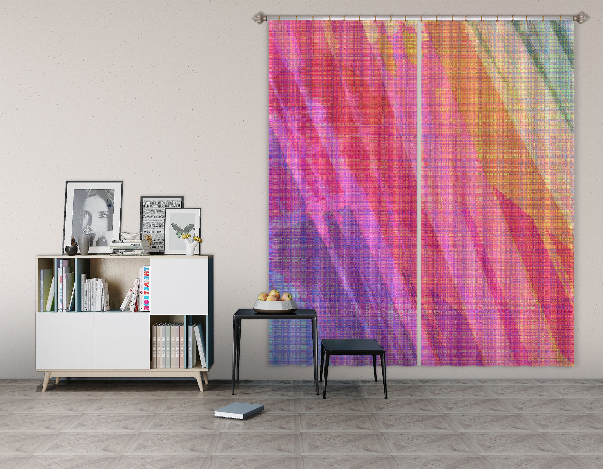 3D Abstract Rainbow 71034 Shandra Smith Curtain Curtains Drapes