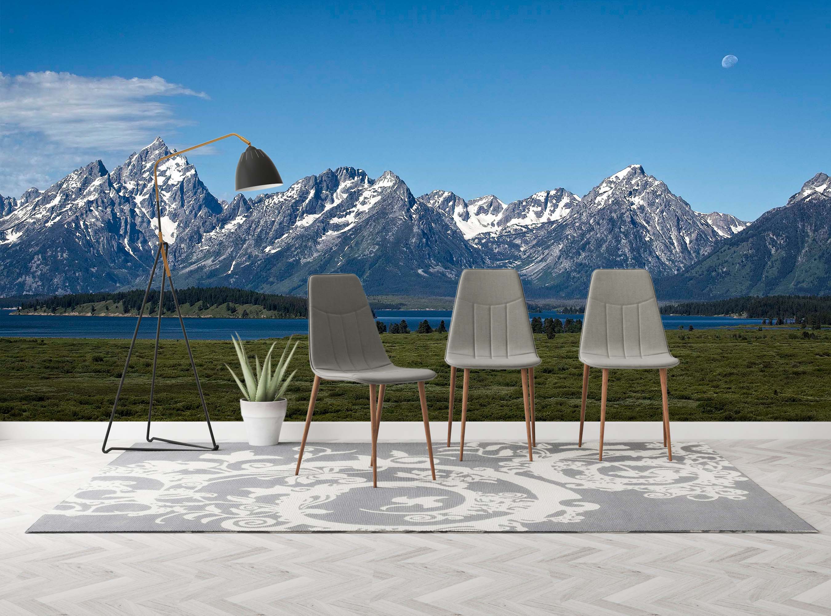 3D Distant Mountains 118 Kathy Barefield Wall Mural Wall Murals