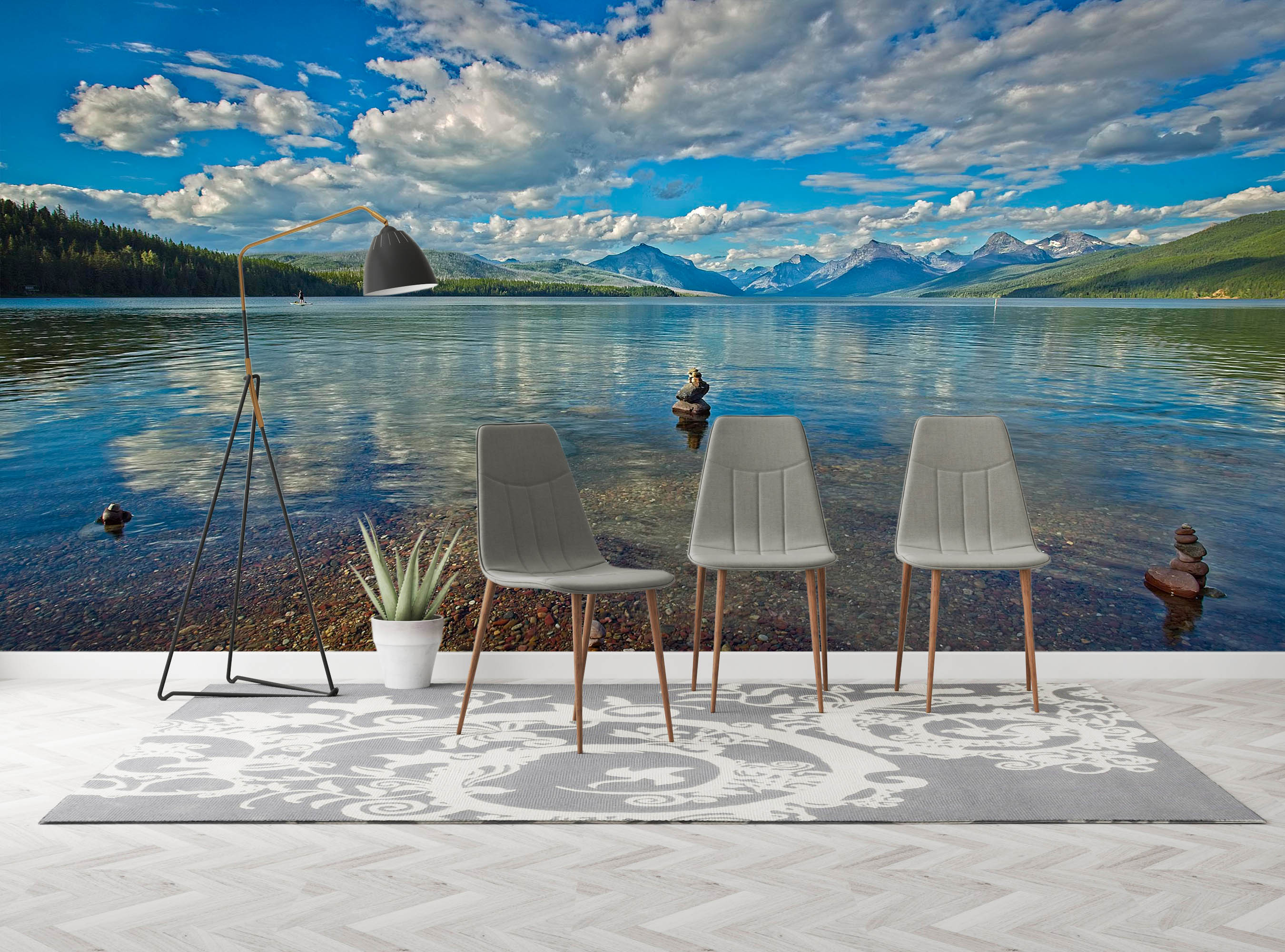 3D Clear Lake 121 Kathy Barefield Wall Mural Wall Murals