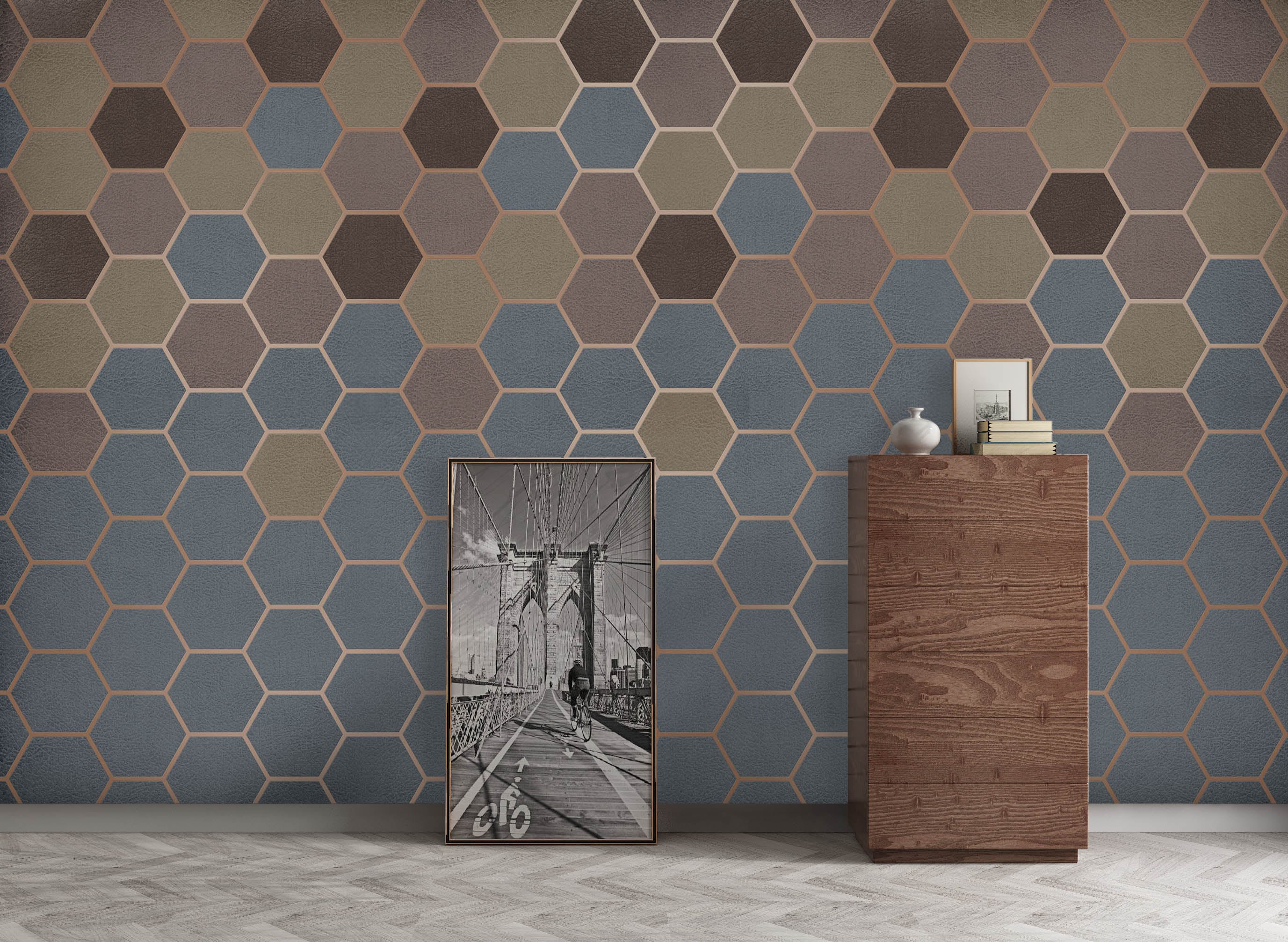 3D Hexagon Graphics 1065 Wall Murals