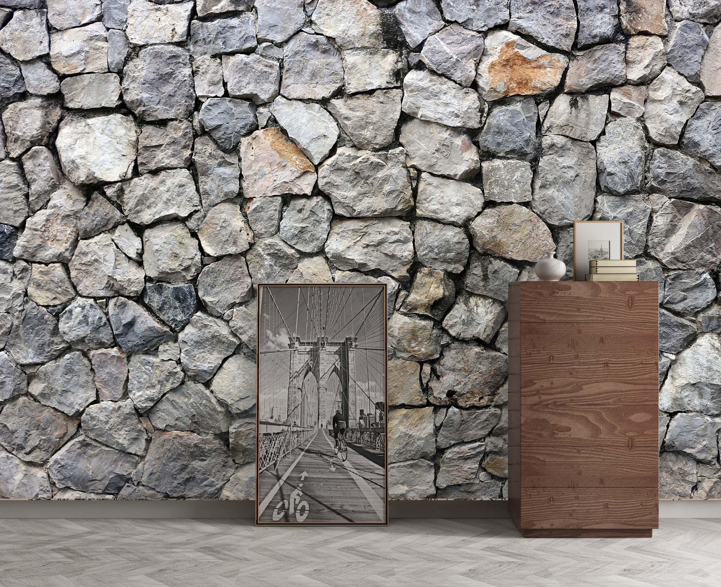 3D Stone Wall 128 Wall Murals Wallpaper AJ Wallpaper 2 