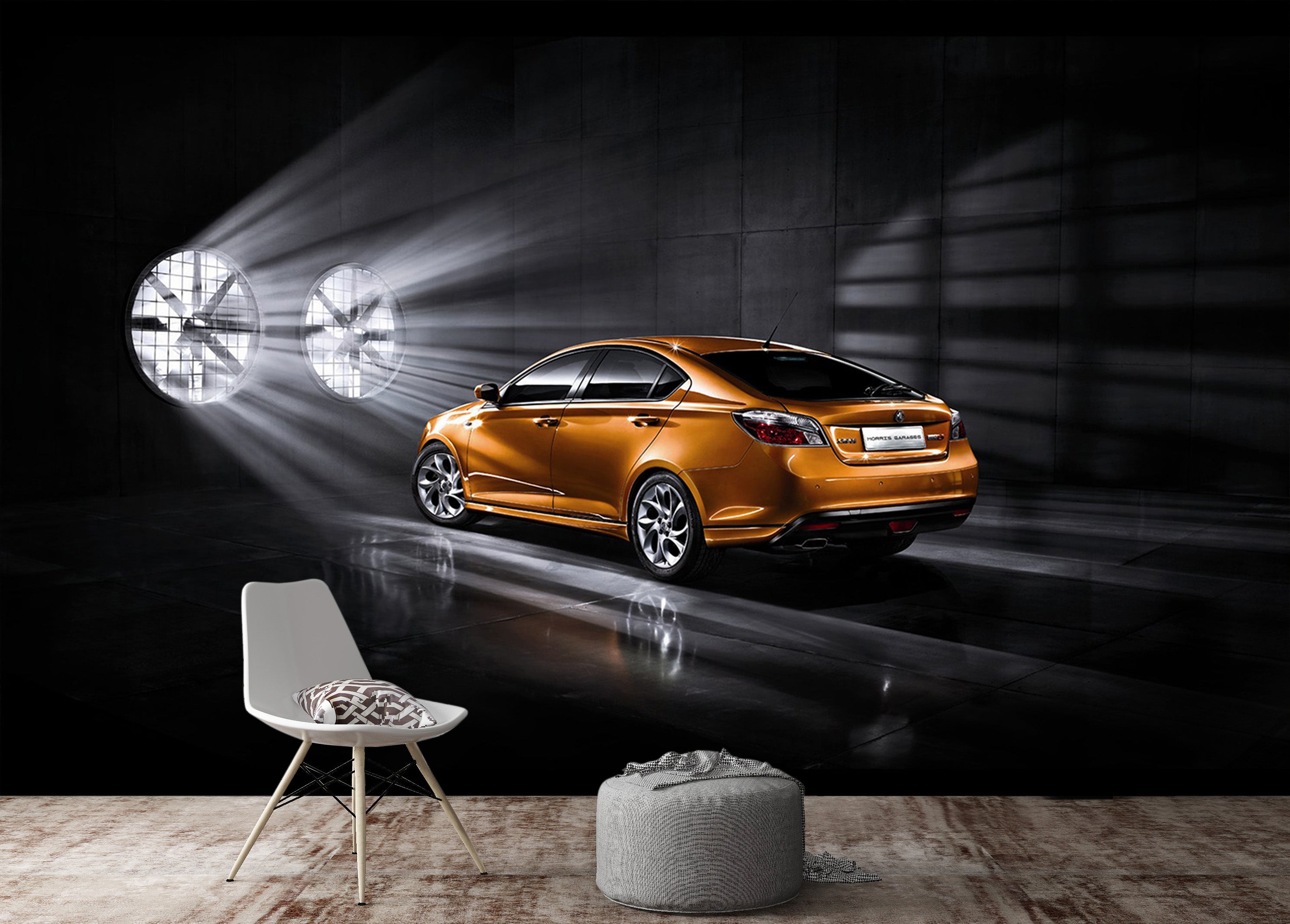 3D Parking Lot Car 019 Vehicle Wall Murals