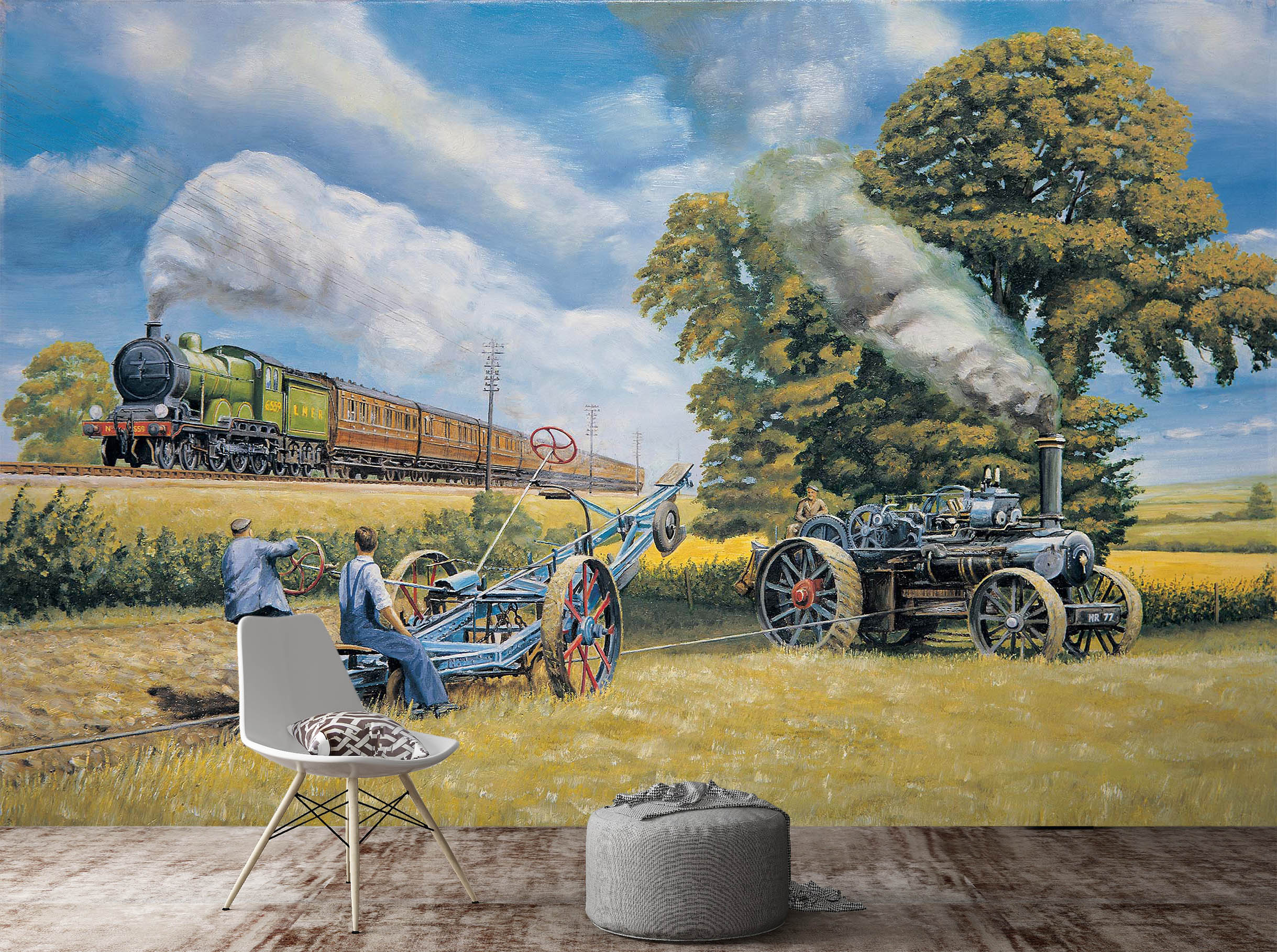 3D In Days Of Steam 1029 Trevor Mitchell Wall Mural Wall Murals