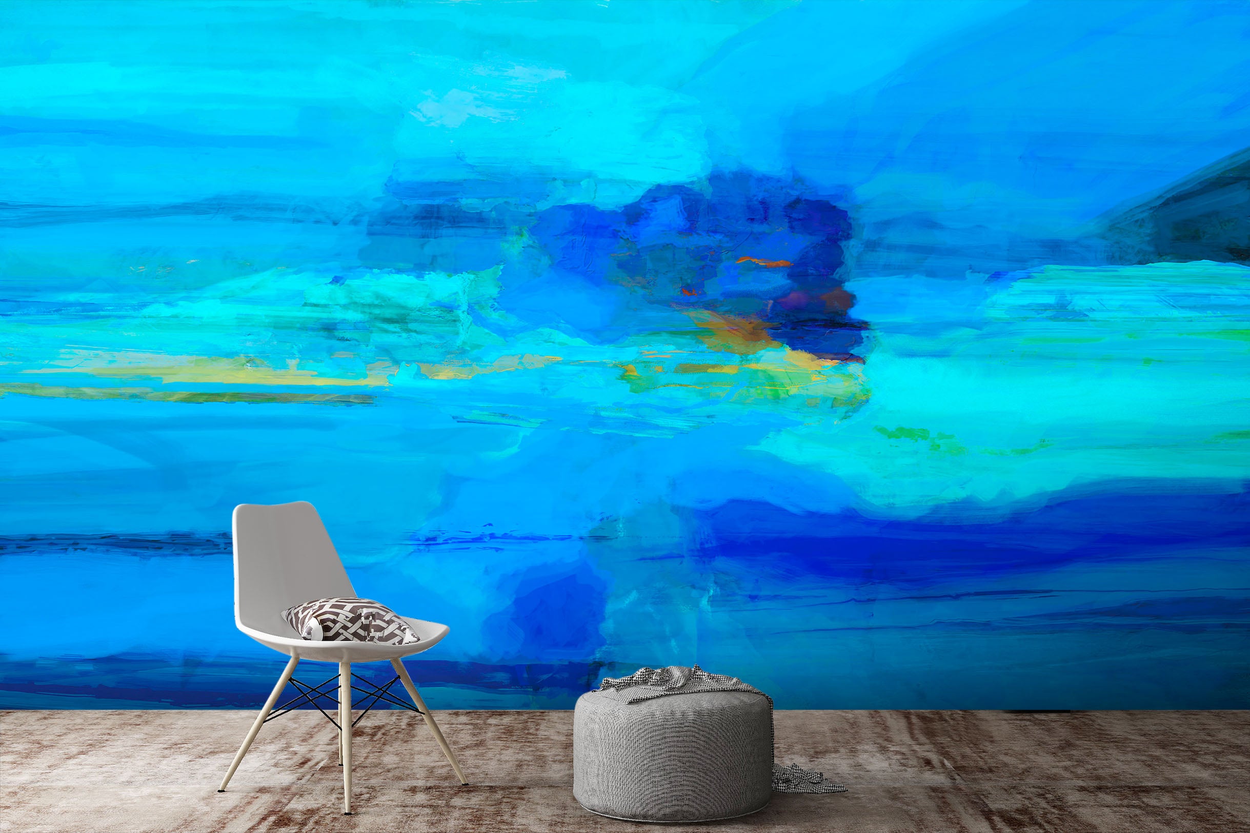 3D Blue Sea 1413 Michael Tienhaara Wall Mural Wall Murals