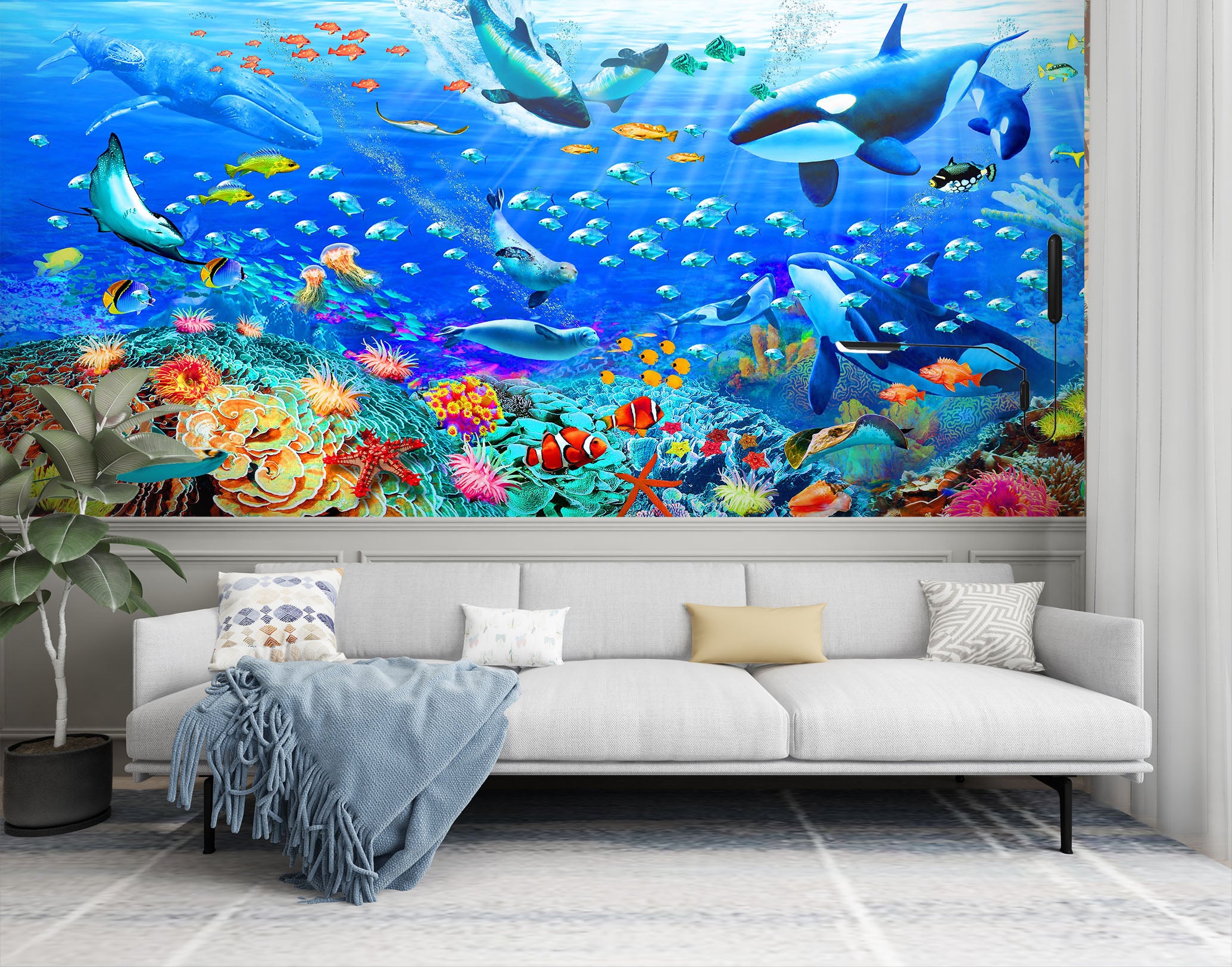 3D Have Fun Swimming 1410 Adrian Chesterman Wall Mural Wall Murals