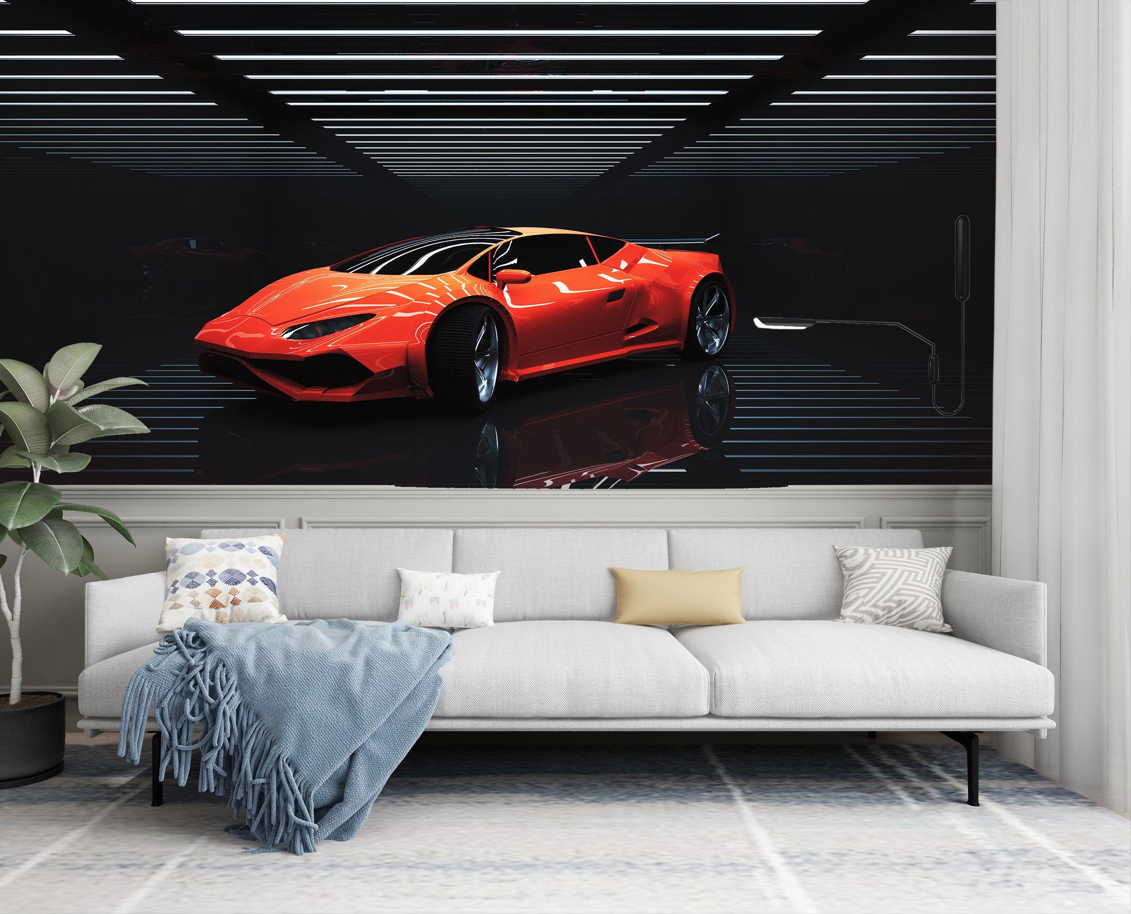 3D Luxury Car 362 Vehicle Wall Murals