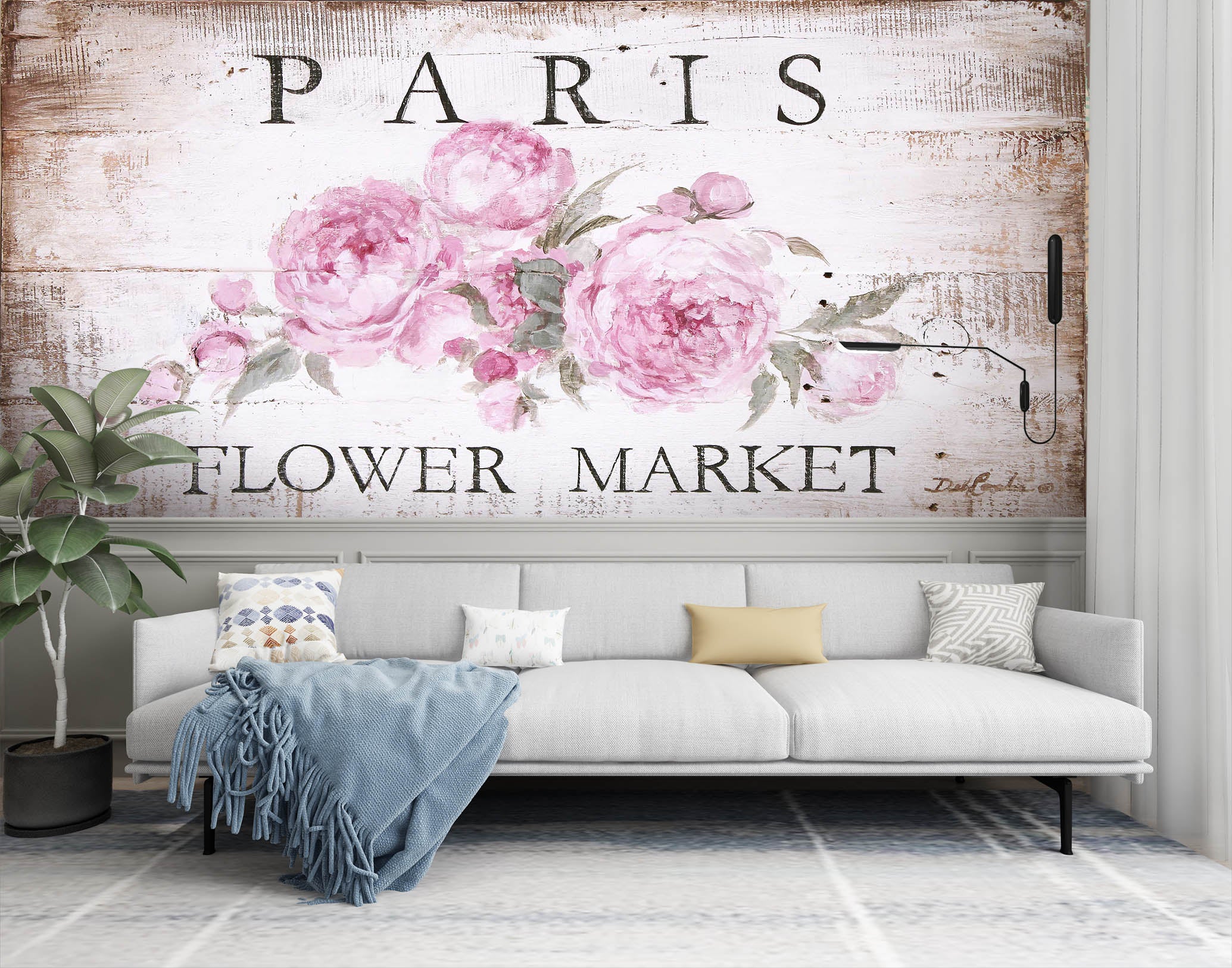 3D Paris Flower 3179 Debi Coules Wall Mural Wall Murals