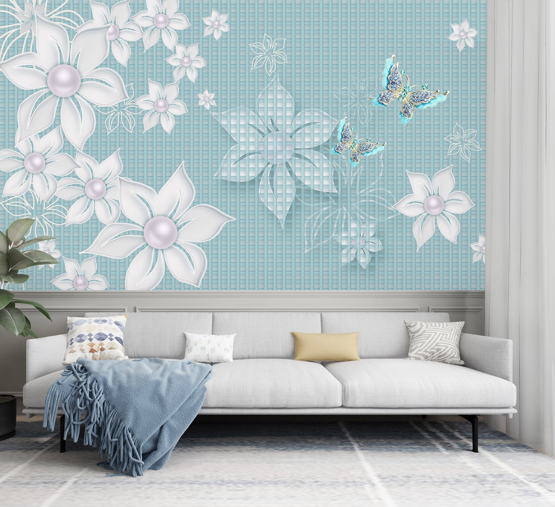3D Origami Flowers 1547 Wall Murals