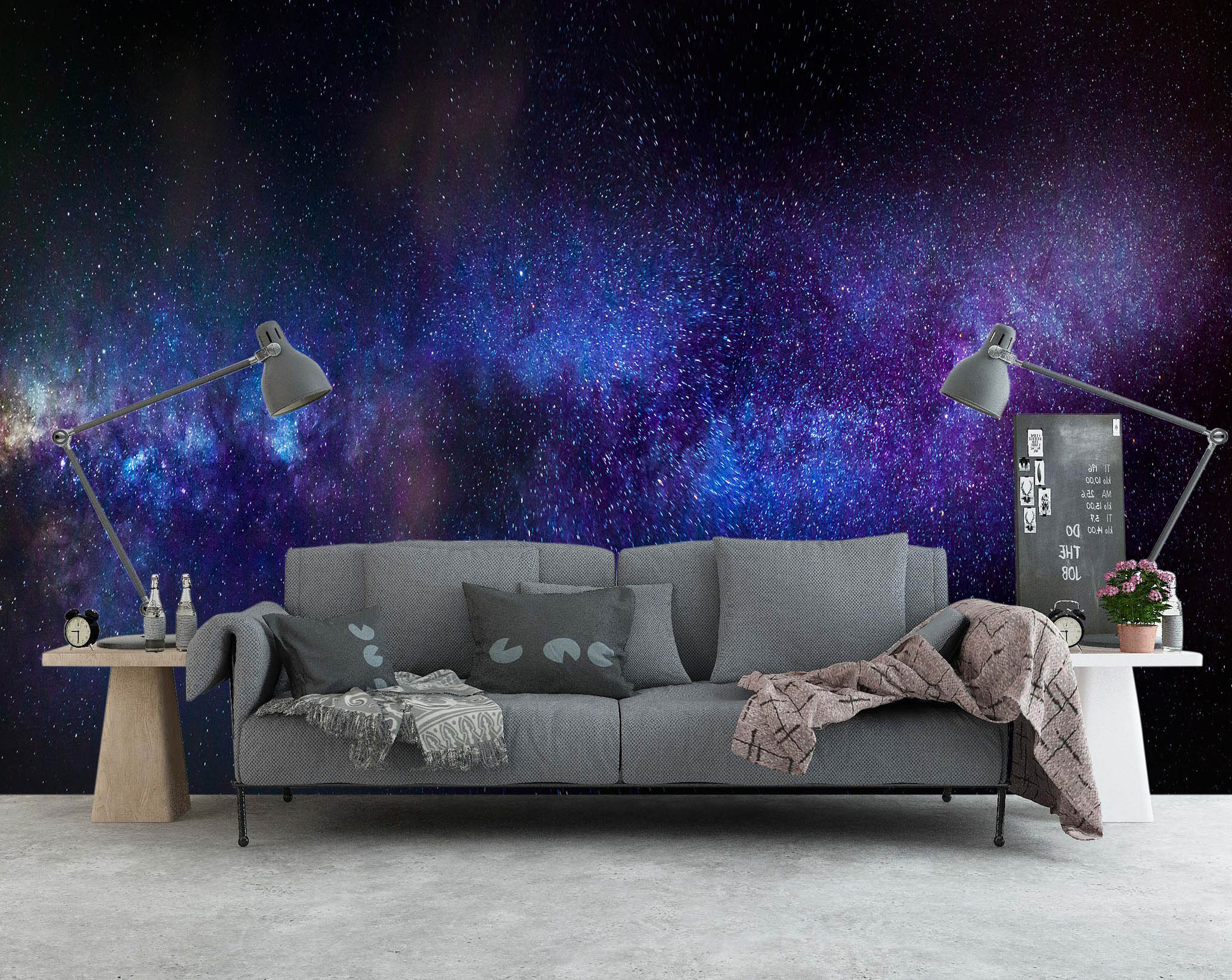 3D Blue Galaxy 1139 Wall Murals