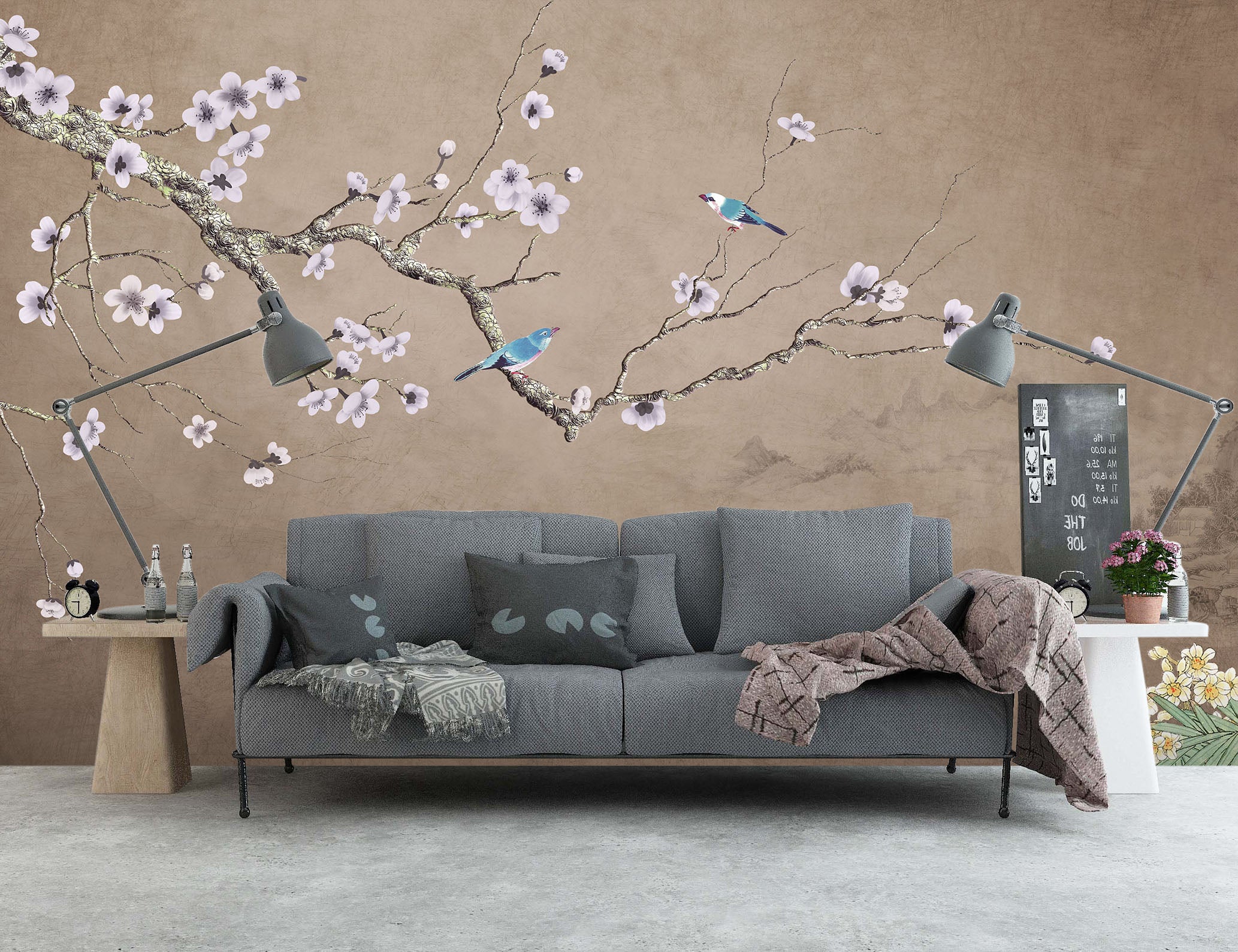 3D Peach Blossom 1436 Wall Murals