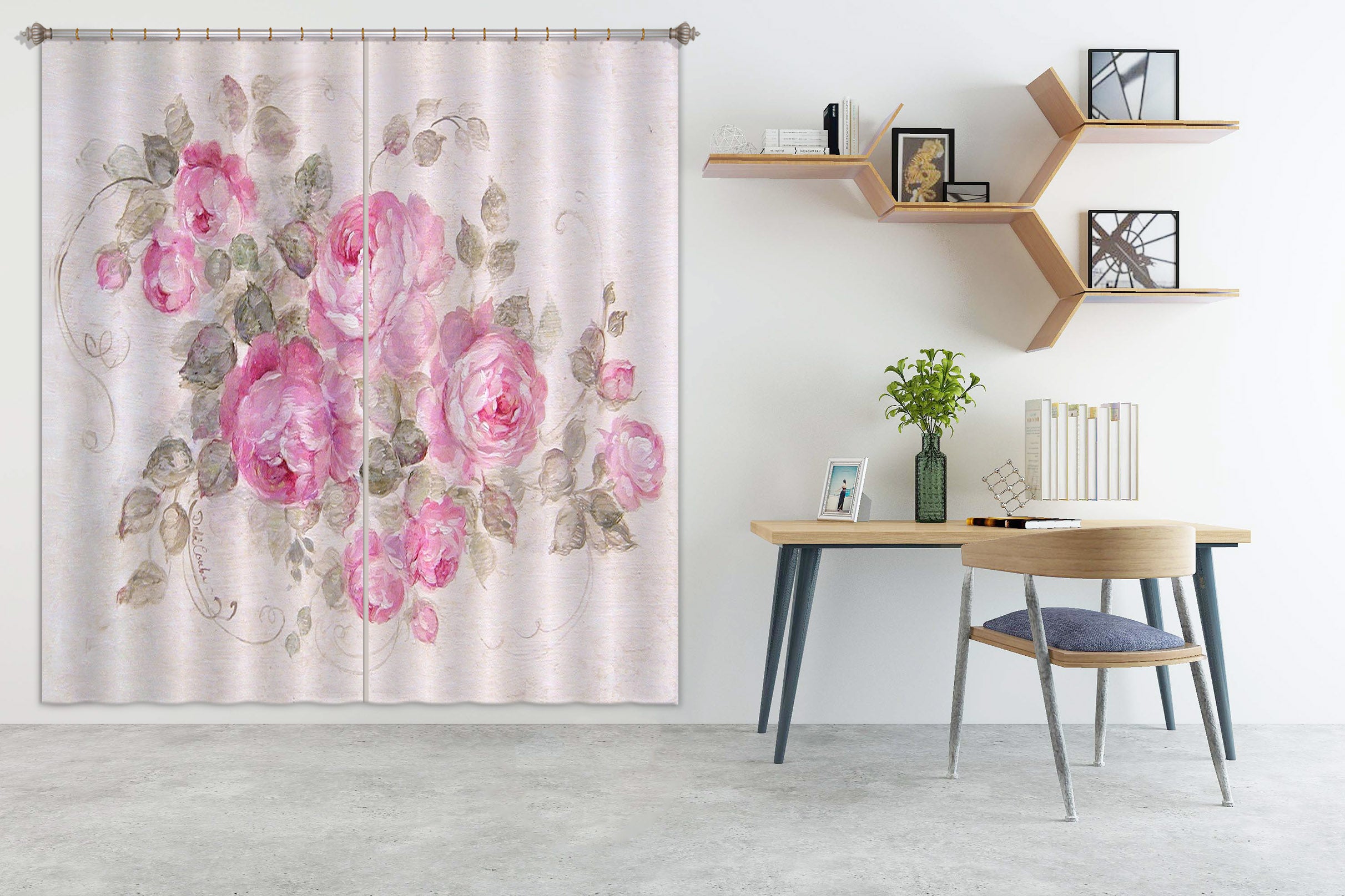 3D Branch Flower Bush 3073 Debi Coules Curtain Curtains Drapes