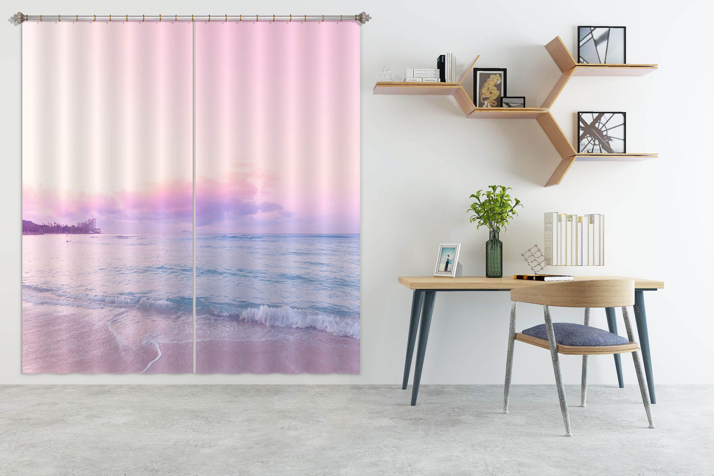 3D Purple Sky 052 Noirblanc777 Curtain Curtains Drapes