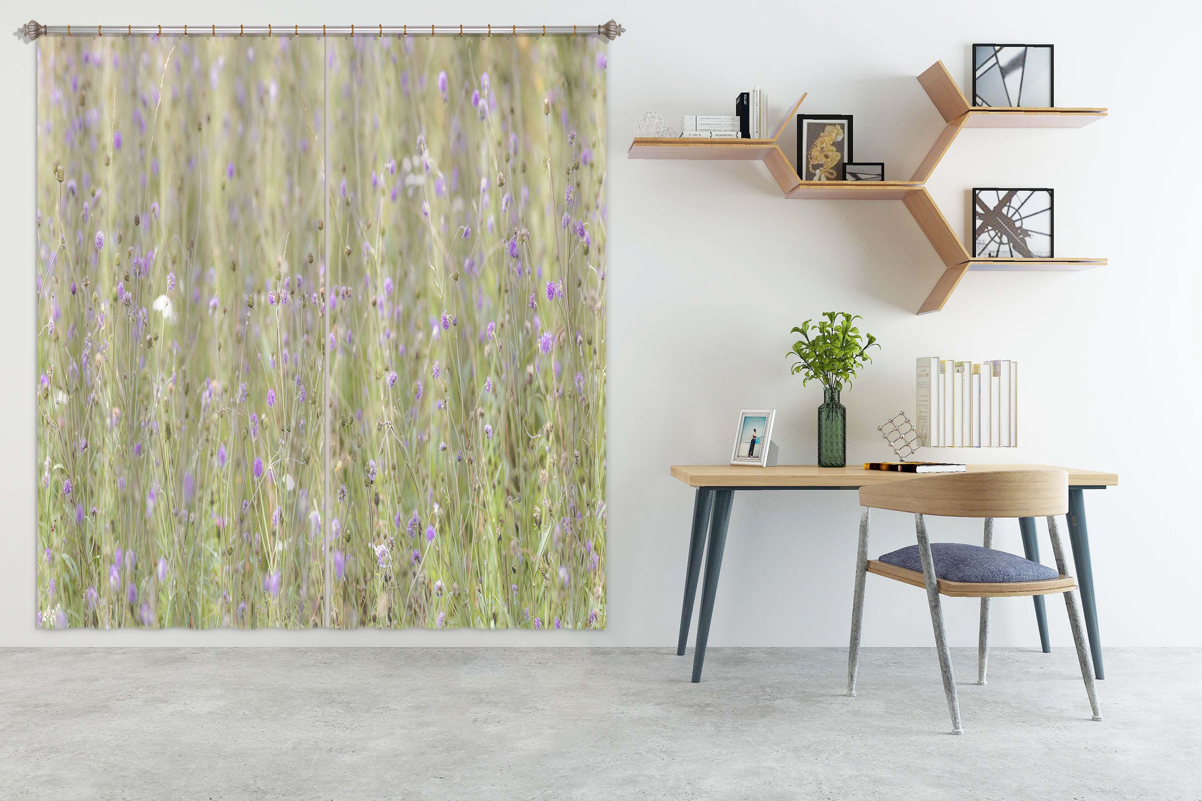 3D Lawn Wildflowers 6547 Assaf Frank Curtain Curtains Drapes