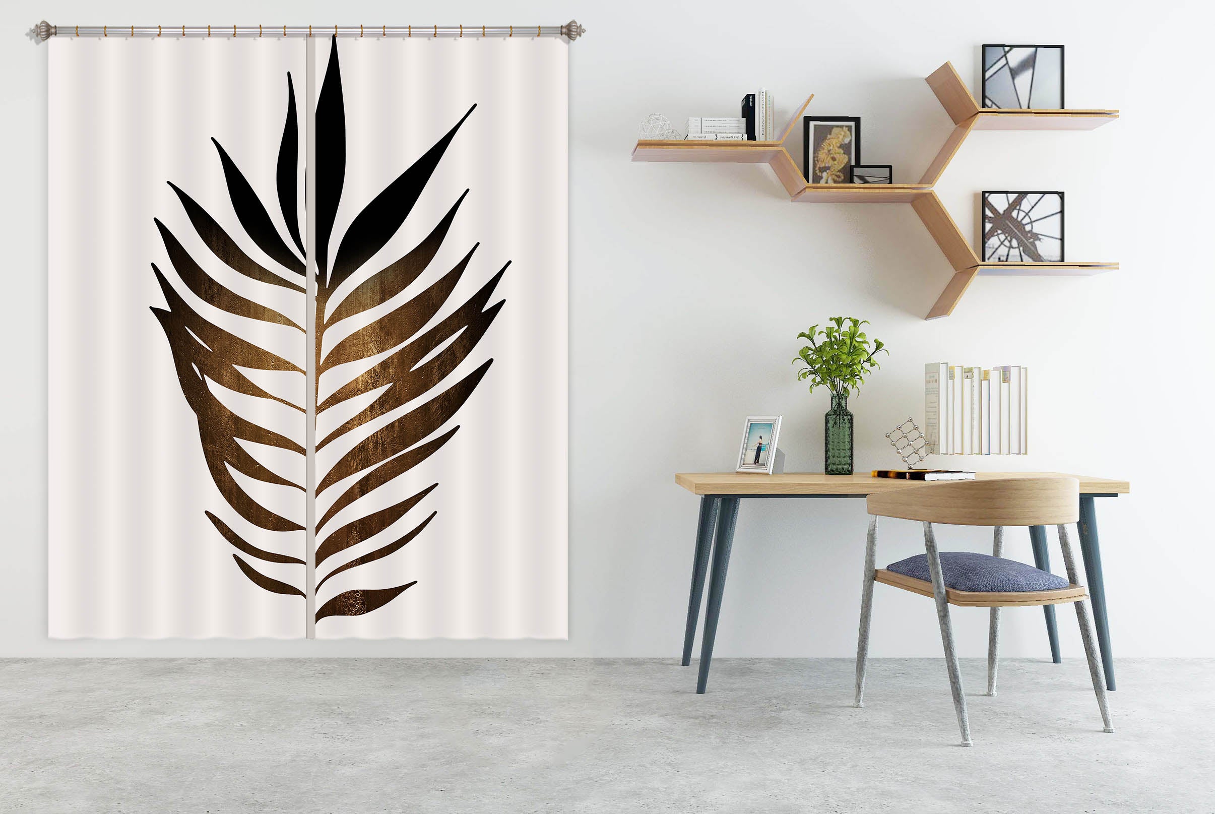 3D Leaf Pattern 1075 Boris Draschoff Curtain Curtains Drapes