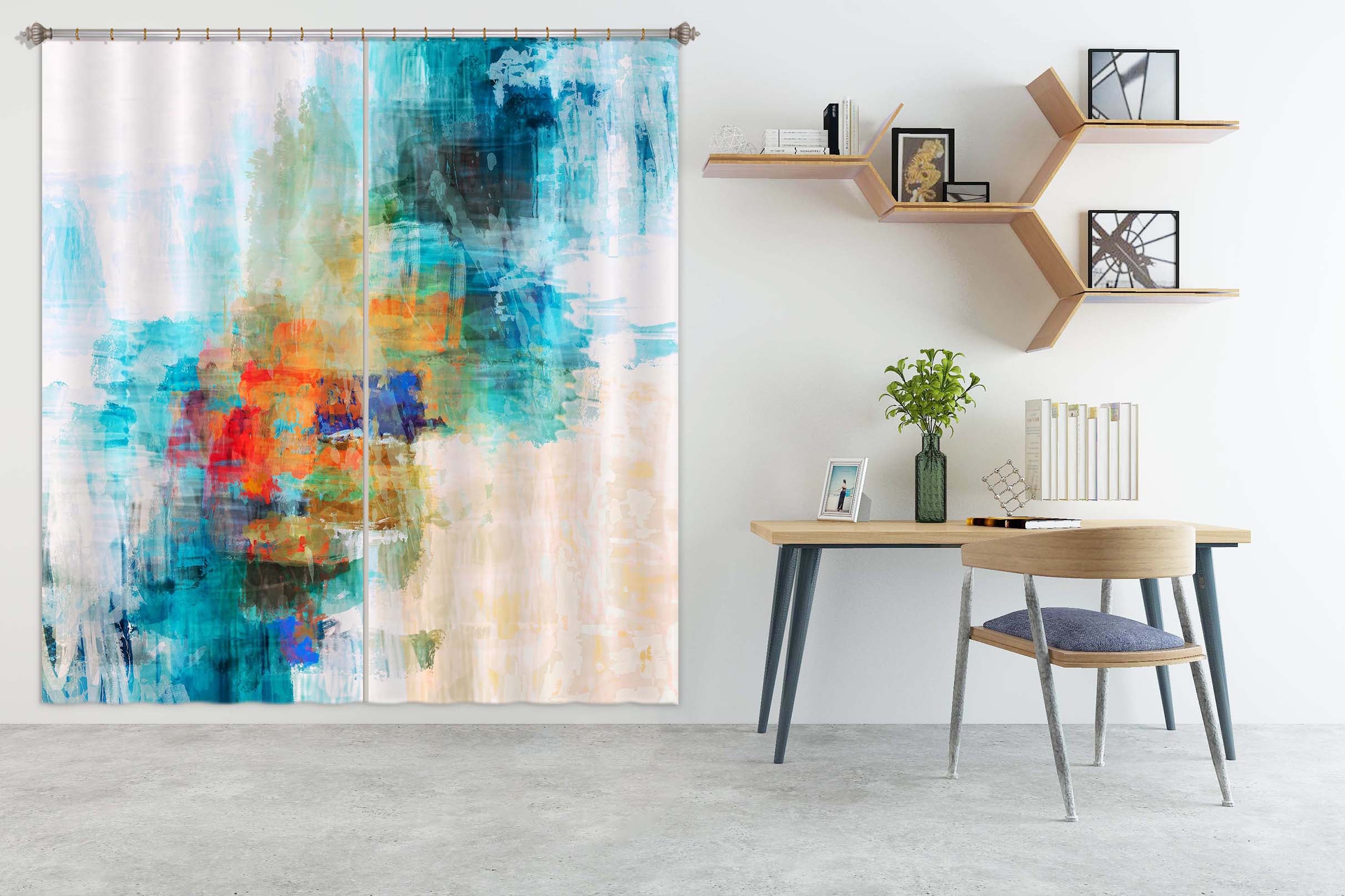 3D Blue Sea 205 Michael Tienhaara Curtain Curtains Drapes