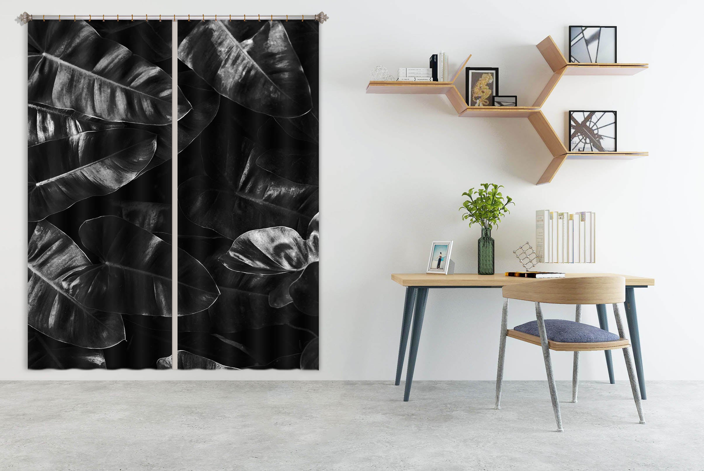 3D Growing Leaves 1143 Boris Draschoff Curtain Curtains Drapes