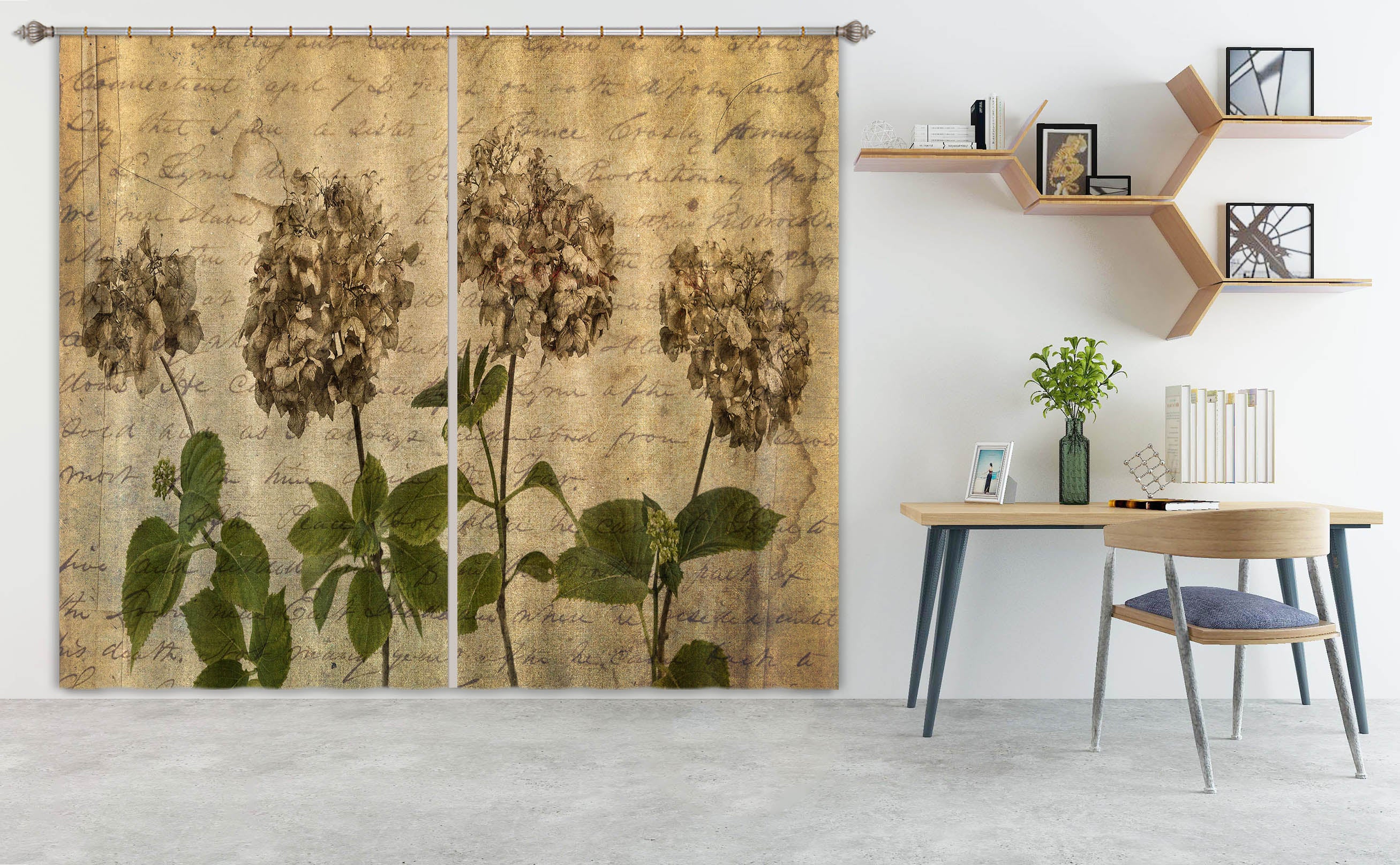 3D Dusk Flower 225 Assaf Frank Curtain Curtains Drapes