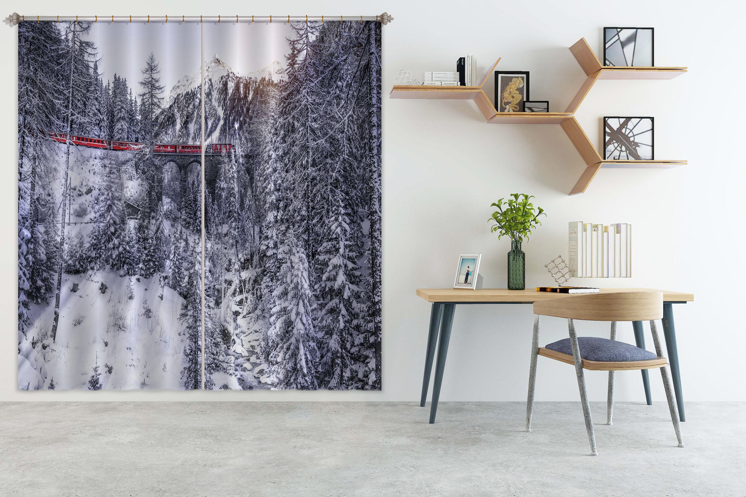 3D Snow 103 Marco Carmassi Curtain Curtains Drapes