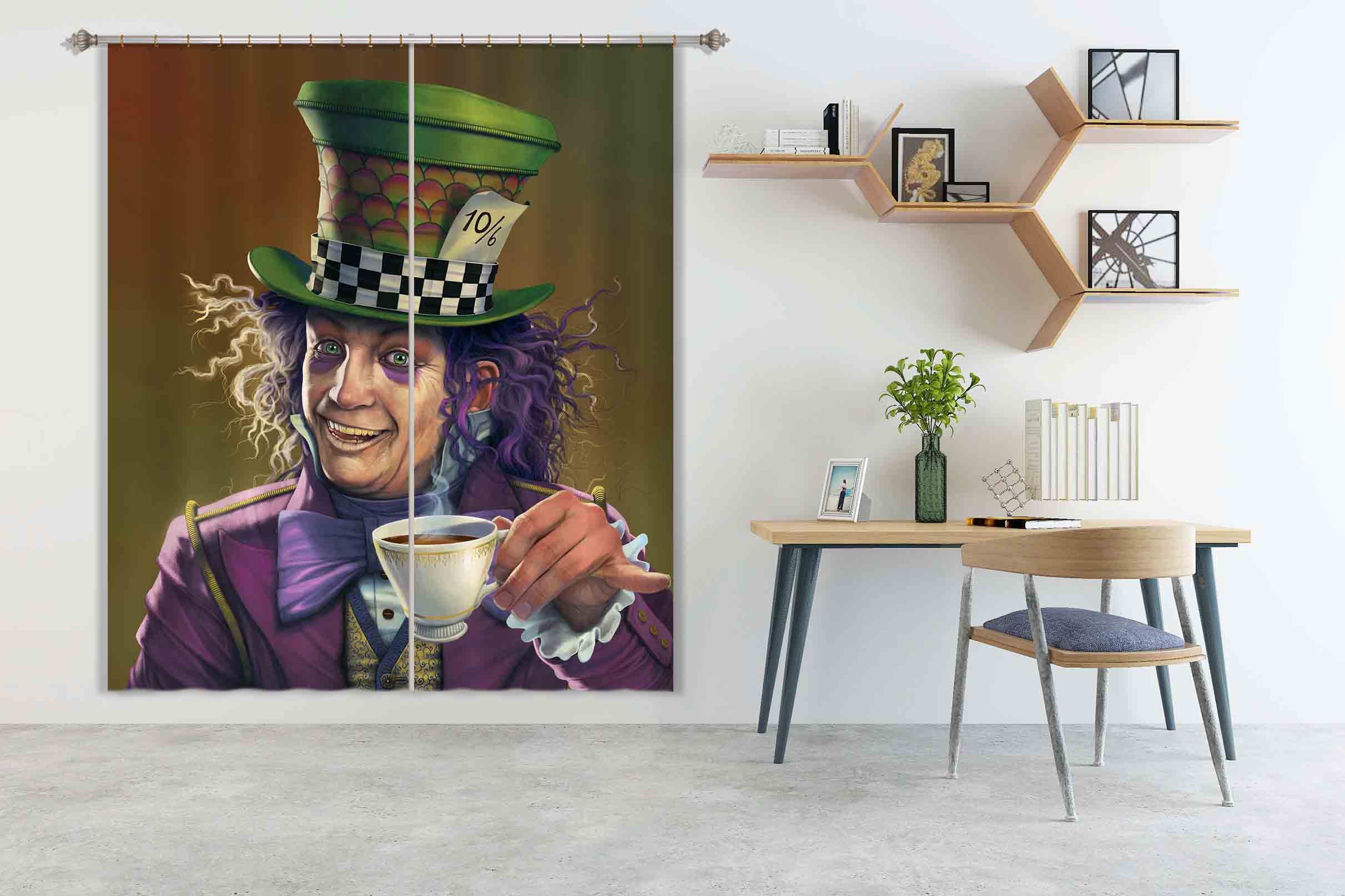 3D Mad Hatter Def 050 Vincent Hie Curtain Curtains Drapes