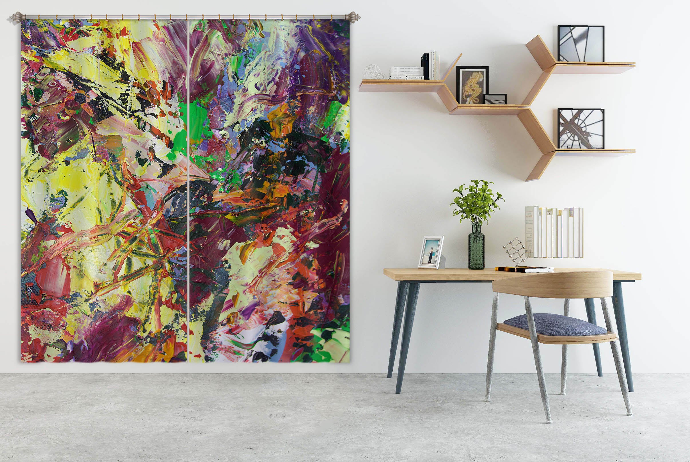 3D Sunny Forest 111 Allan P. Friedlander Curtain Curtains Drapes