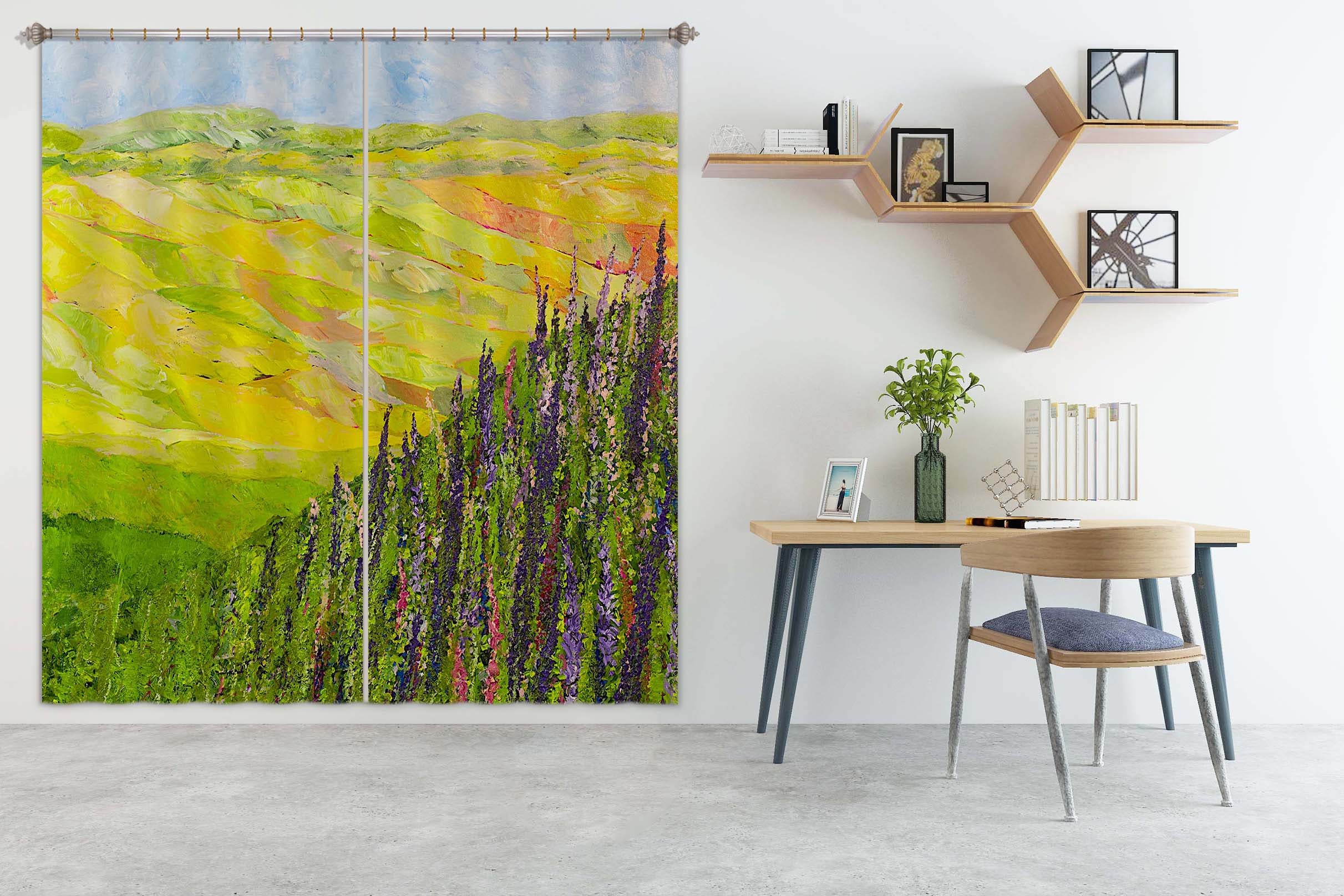 3D Misty Valley 154 Allan P. Friedlander Curtain Curtains Drapes