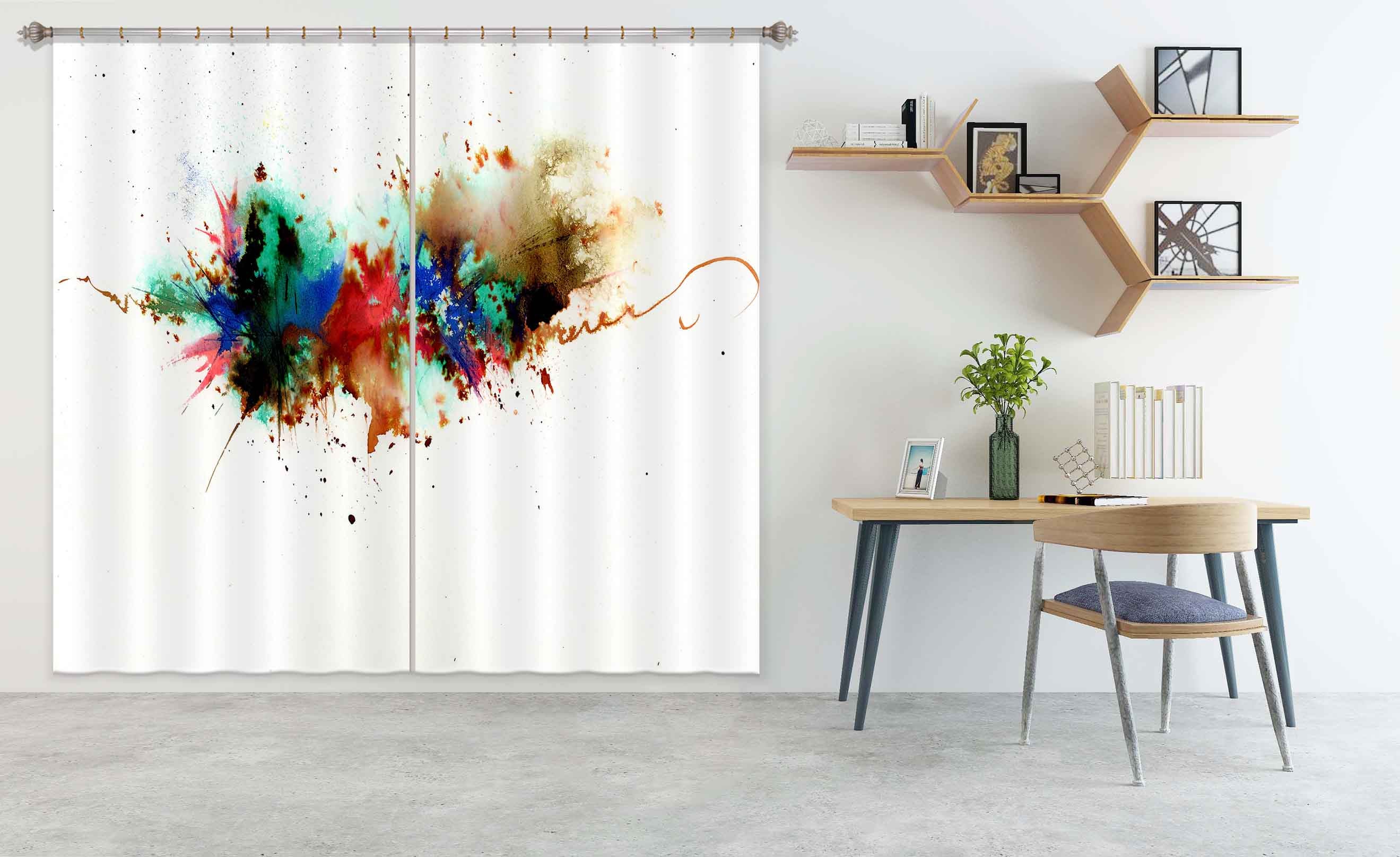 3D Color Splash 009 Anne Farrall Doyle Curtain Curtains Drapes