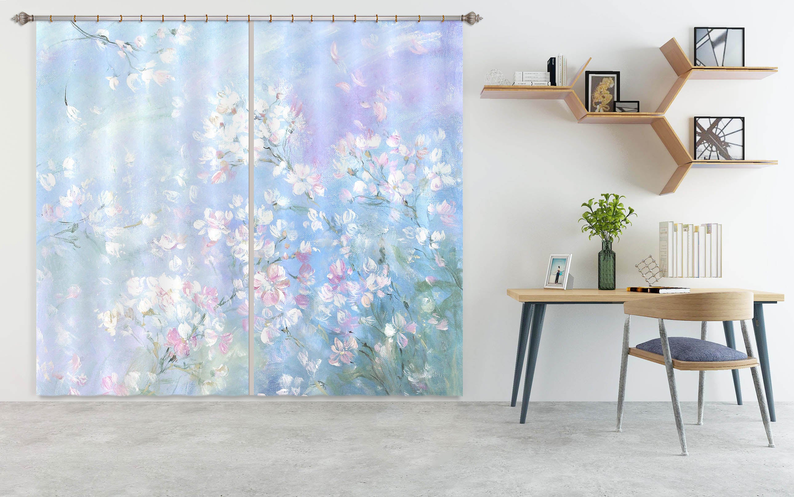 3D Oil Painting Petals 1024 Debi Coules Curtain Curtains Drapes