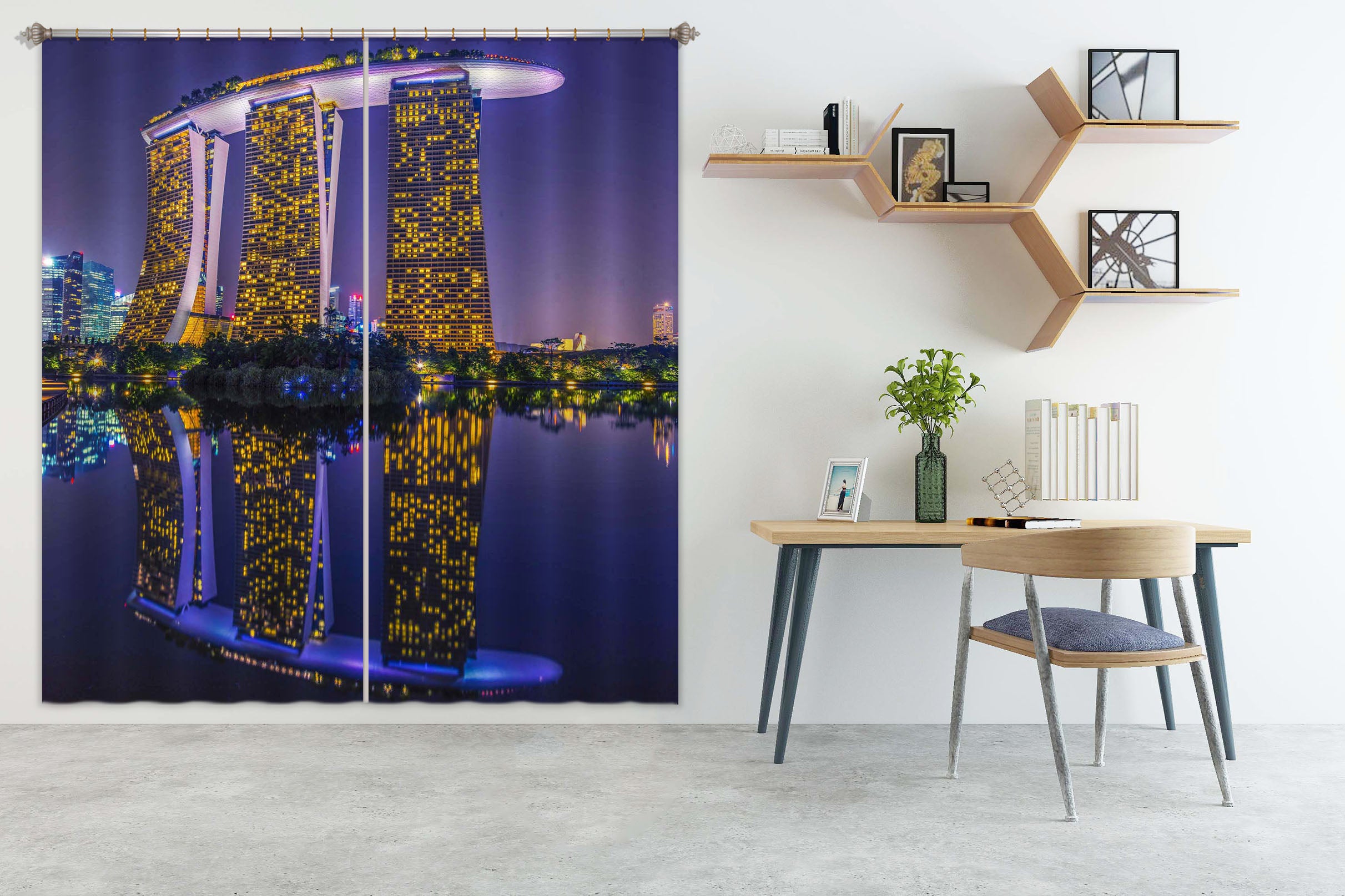 3D Glittering Stars 085 Marco Carmassi Curtain Curtains Drapes