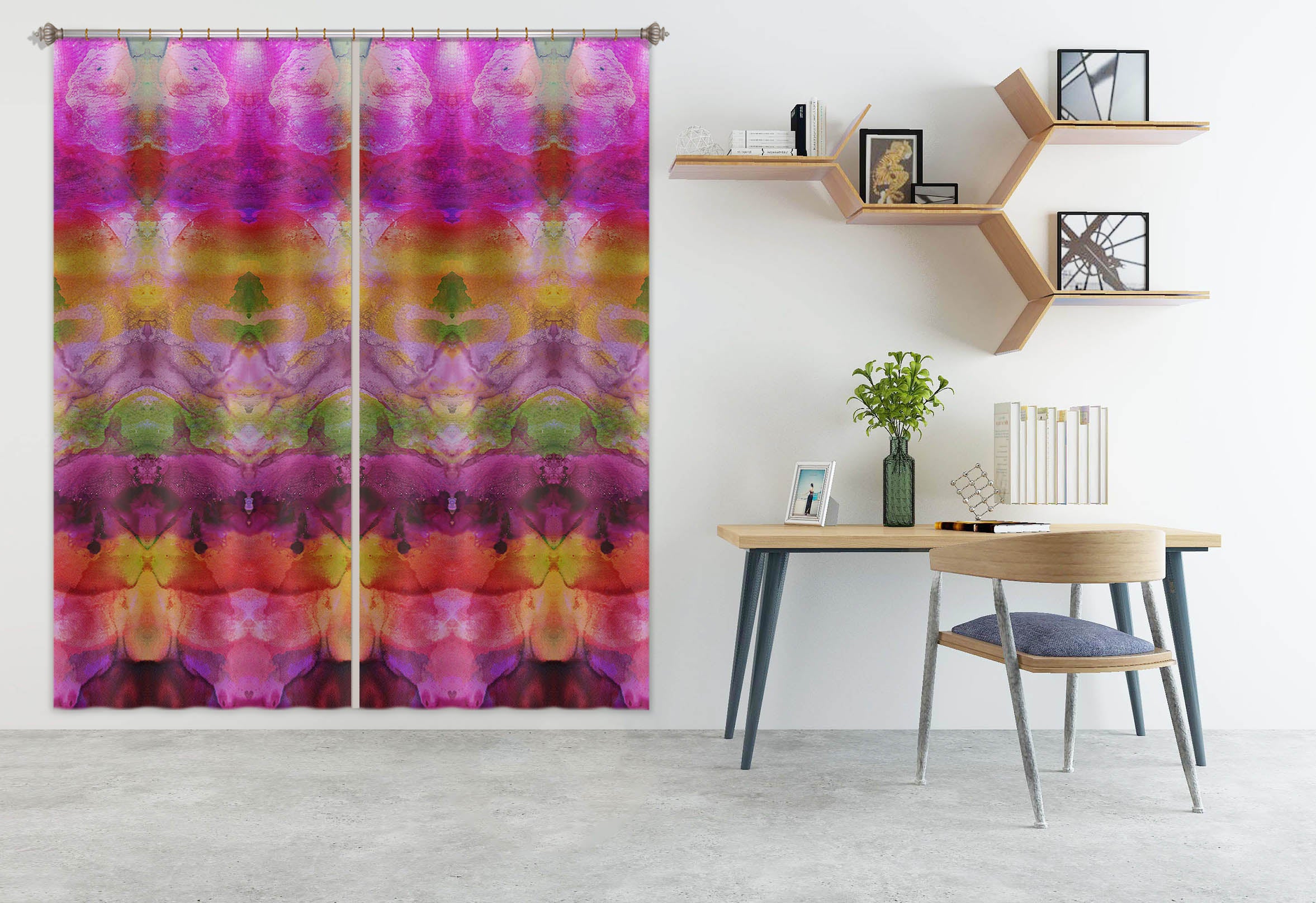 3D Pinky Inks Shandra Smith 71049 Shandra Smith Curtain Curtains Drapes