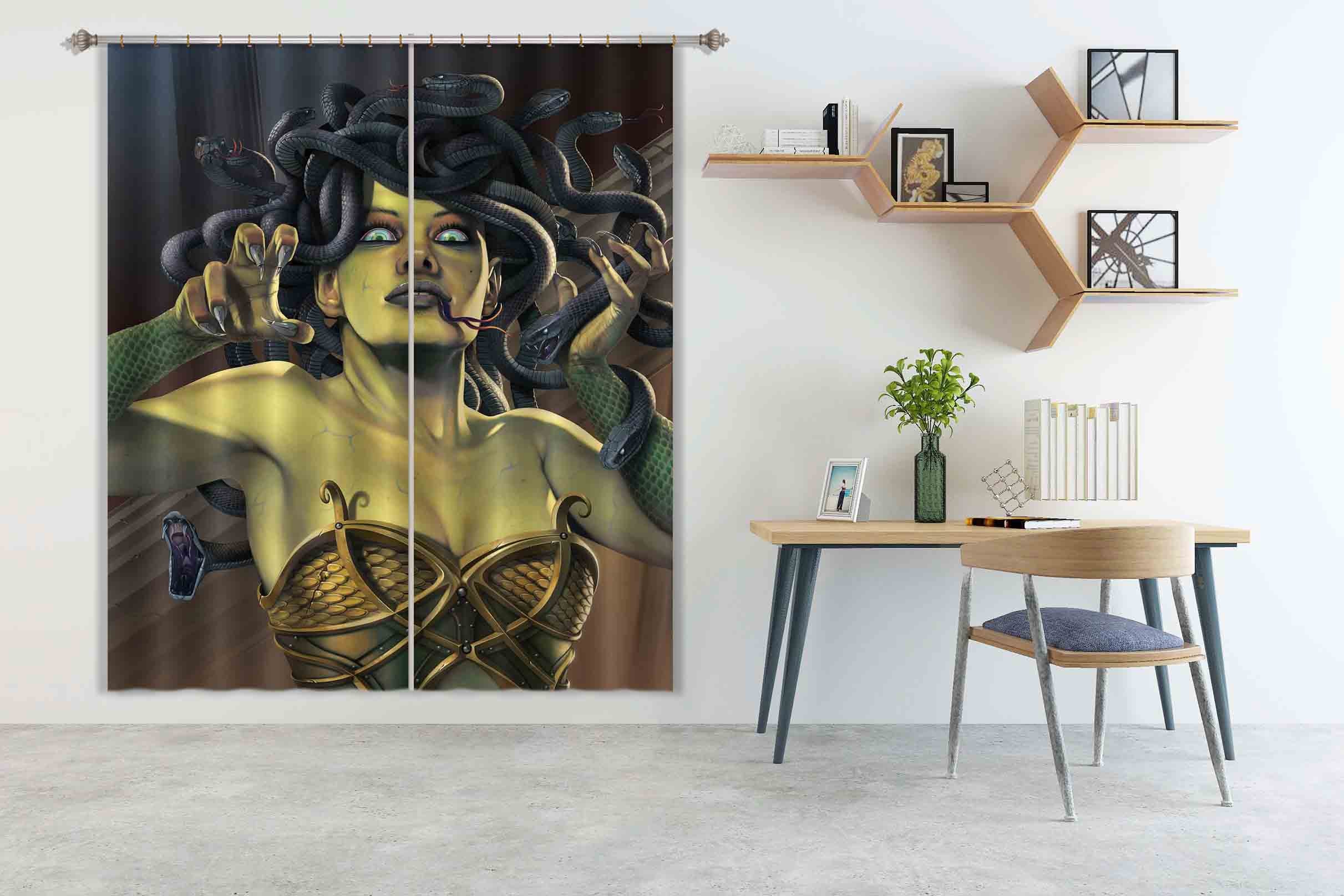 3D Medusa 051 Vincent Hie Curtain Curtains Drapes