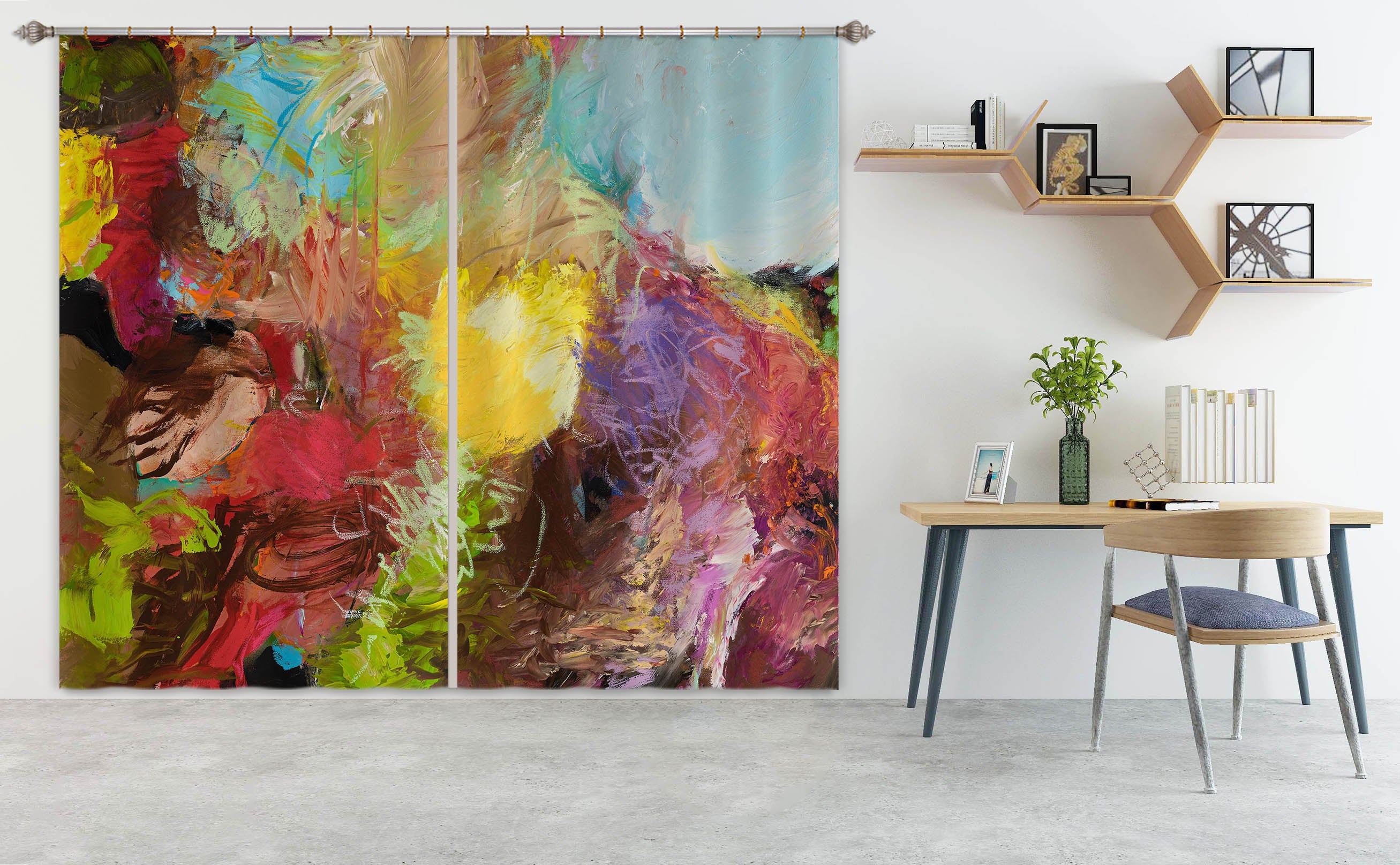 3D Beautiful Color 117 Allan P. Friedlander Curtain Curtains Drapes