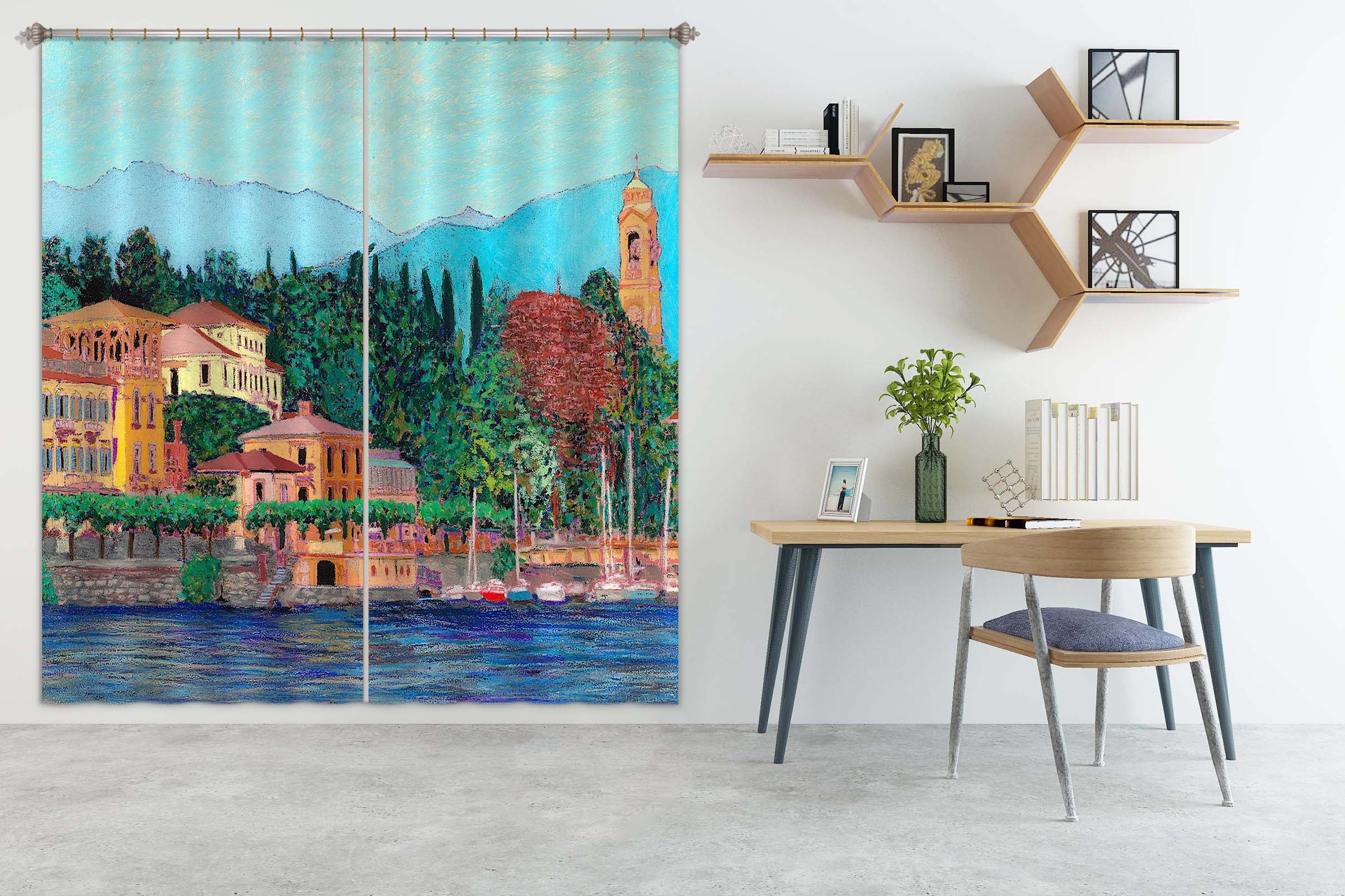 3D Forest Castle 288 Allan P. Friedlander Curtain Curtains Drapes