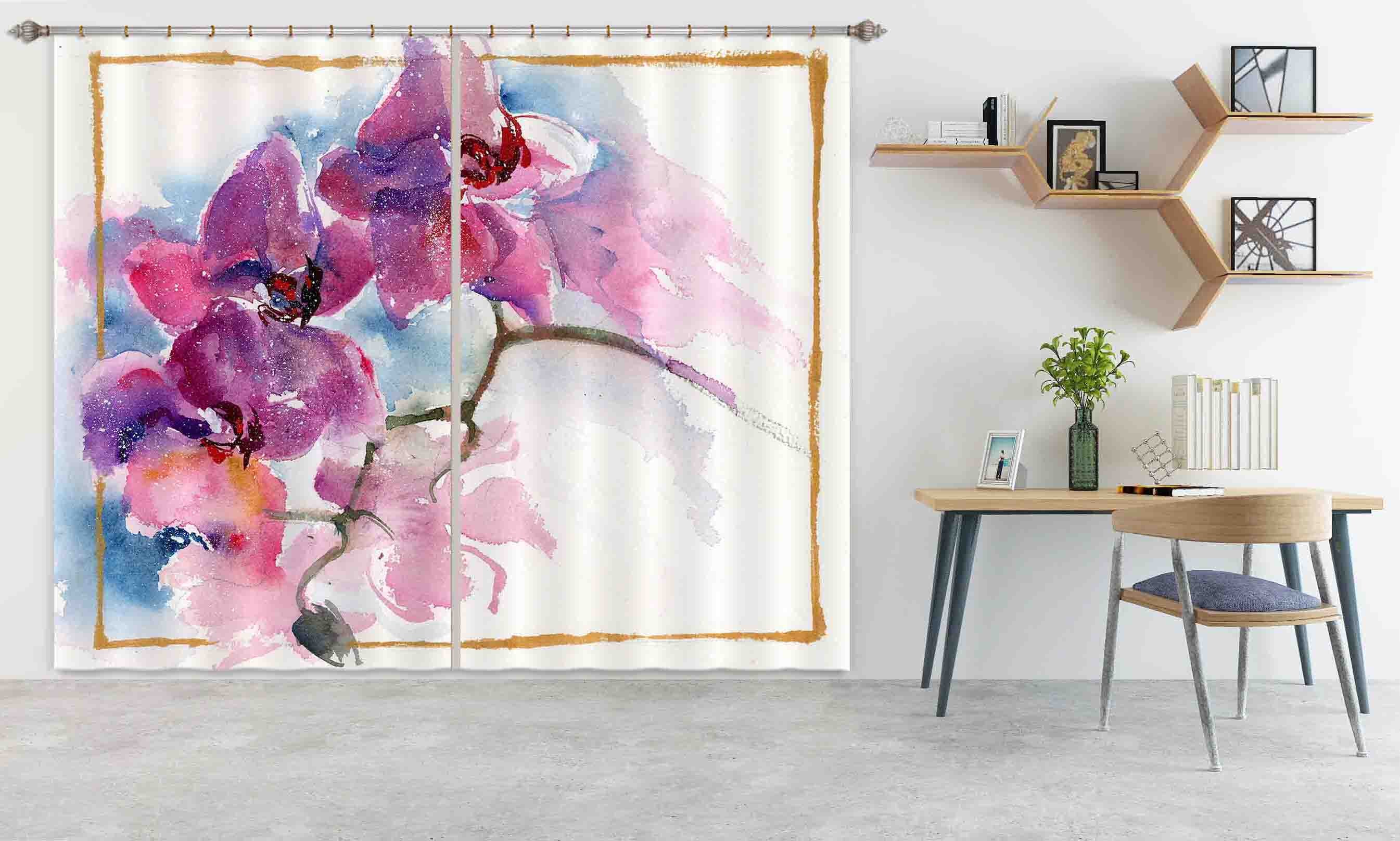 3D Painted Petals 007 Anne Farrall Doyle Curtain Curtains Drapes