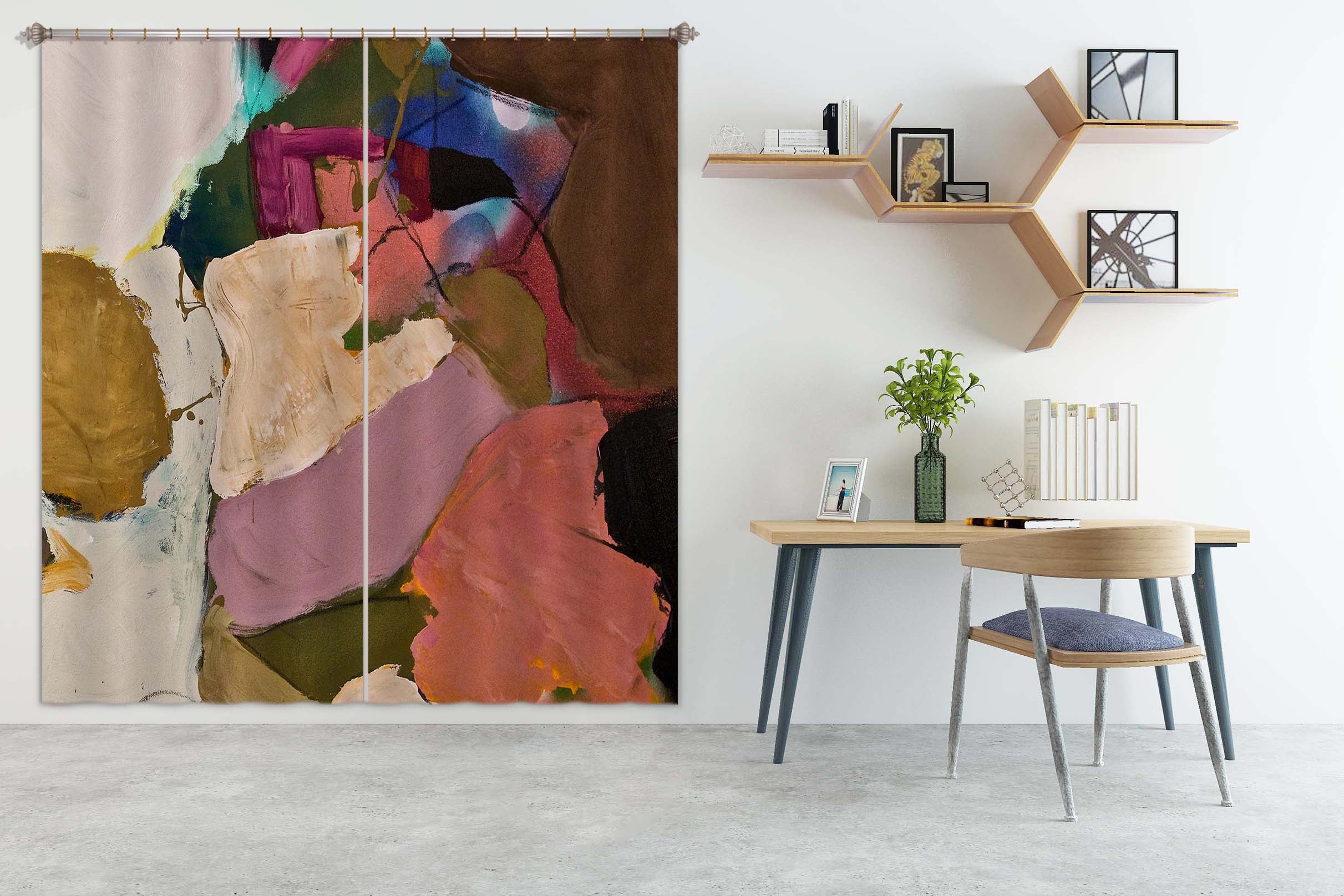 3D Color Graffiti 296 Allan P. Friedlander Curtain Curtains Drapes