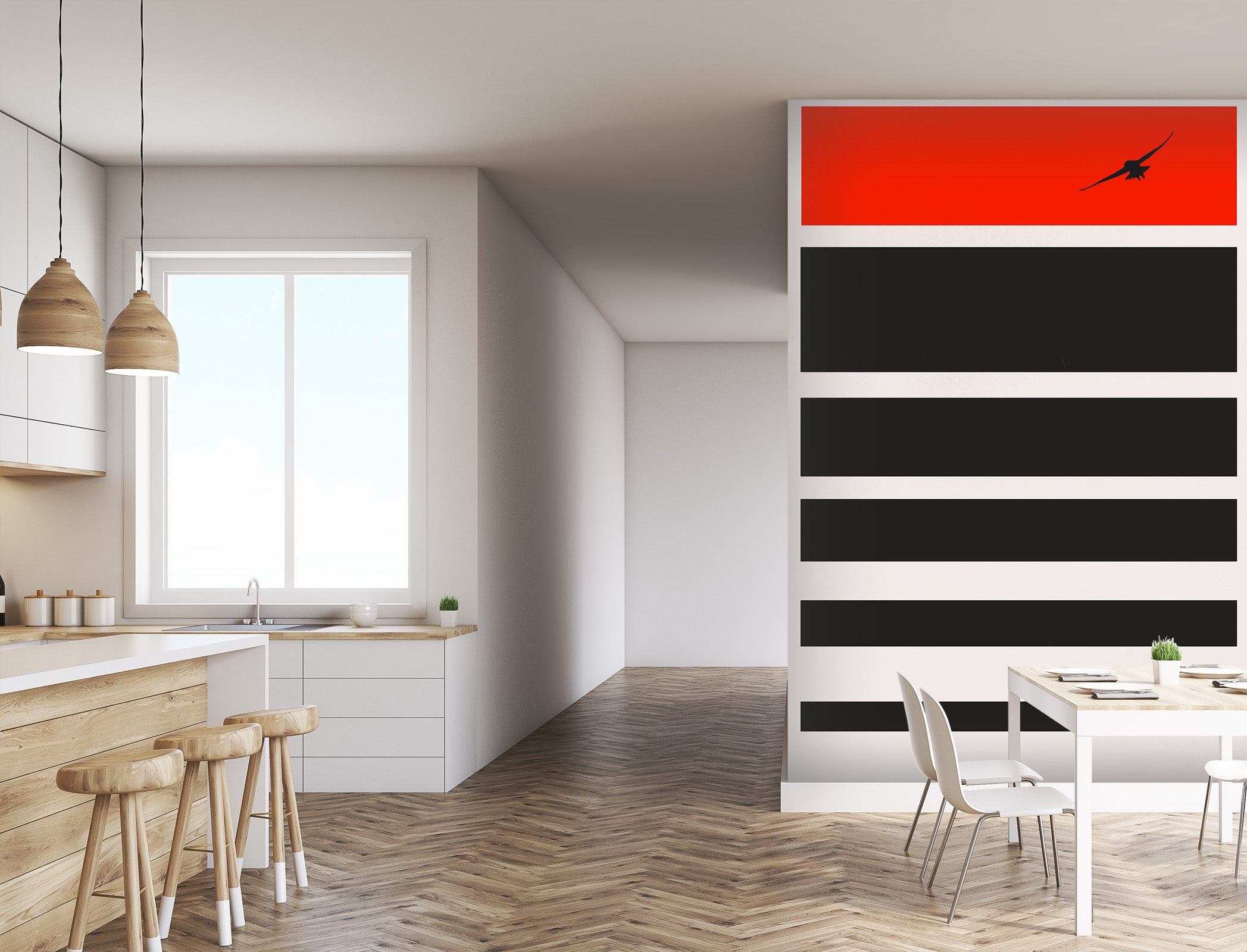 3D Orange Eagle 1437 Boris Draschoff Wall Mural Wall Murals