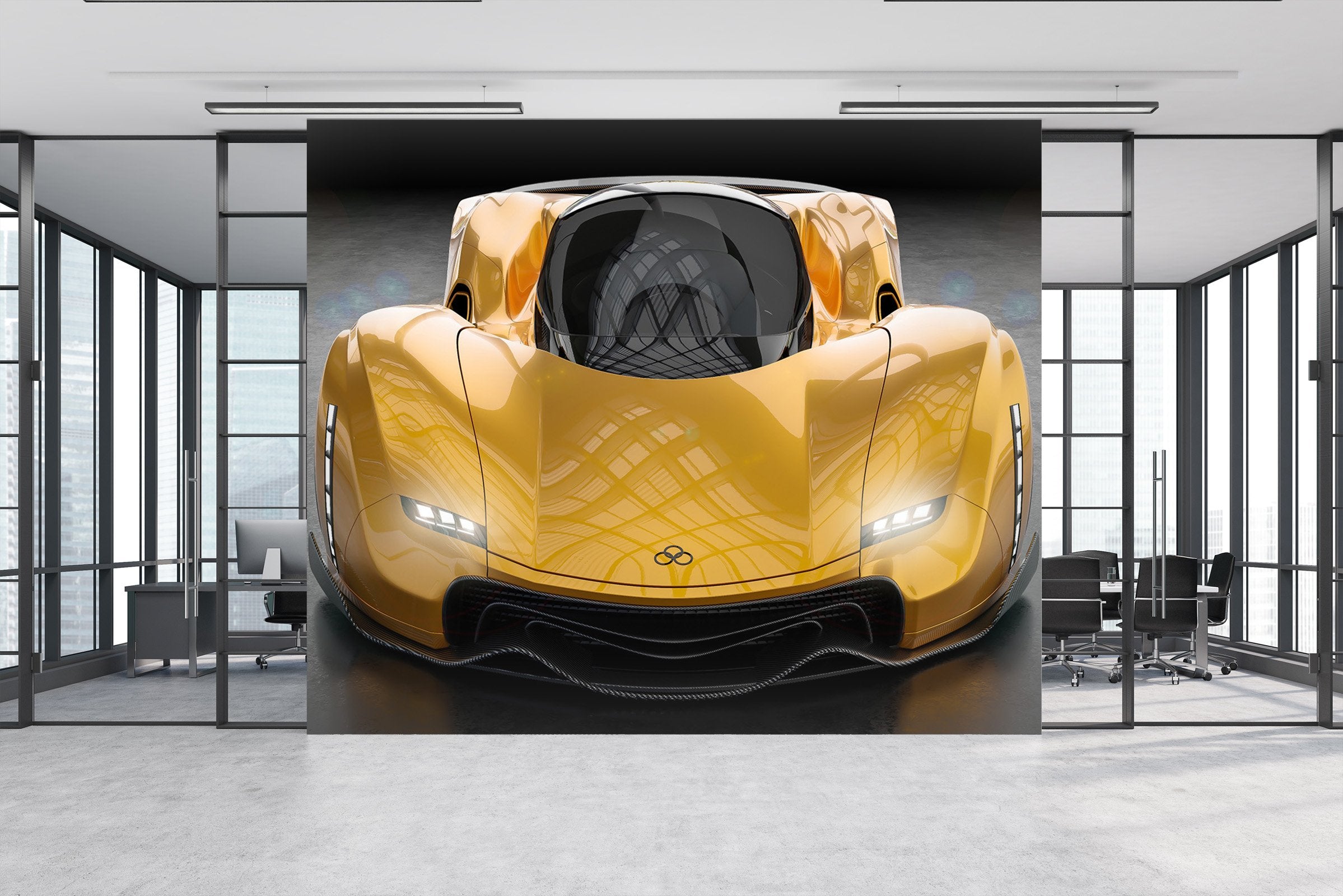 3D Yellow Front 956 Vehicle Wall Murals Wallpaper AJ Wallpaper 2 
