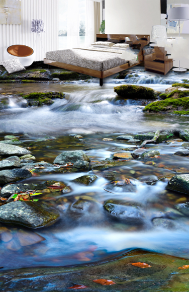 3D Stream Floor Mural Wallpaper AJ Wallpaper 2 