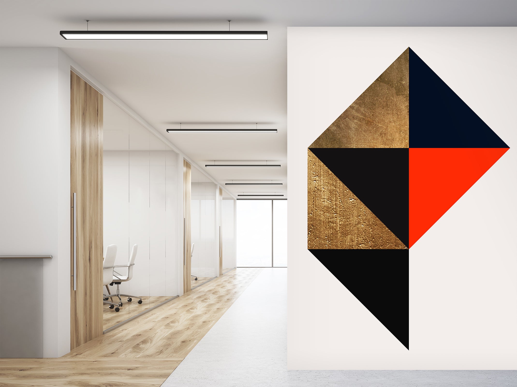 3D Colored Triangle 1530 Boris Draschoff Wall Mural Wall Murals