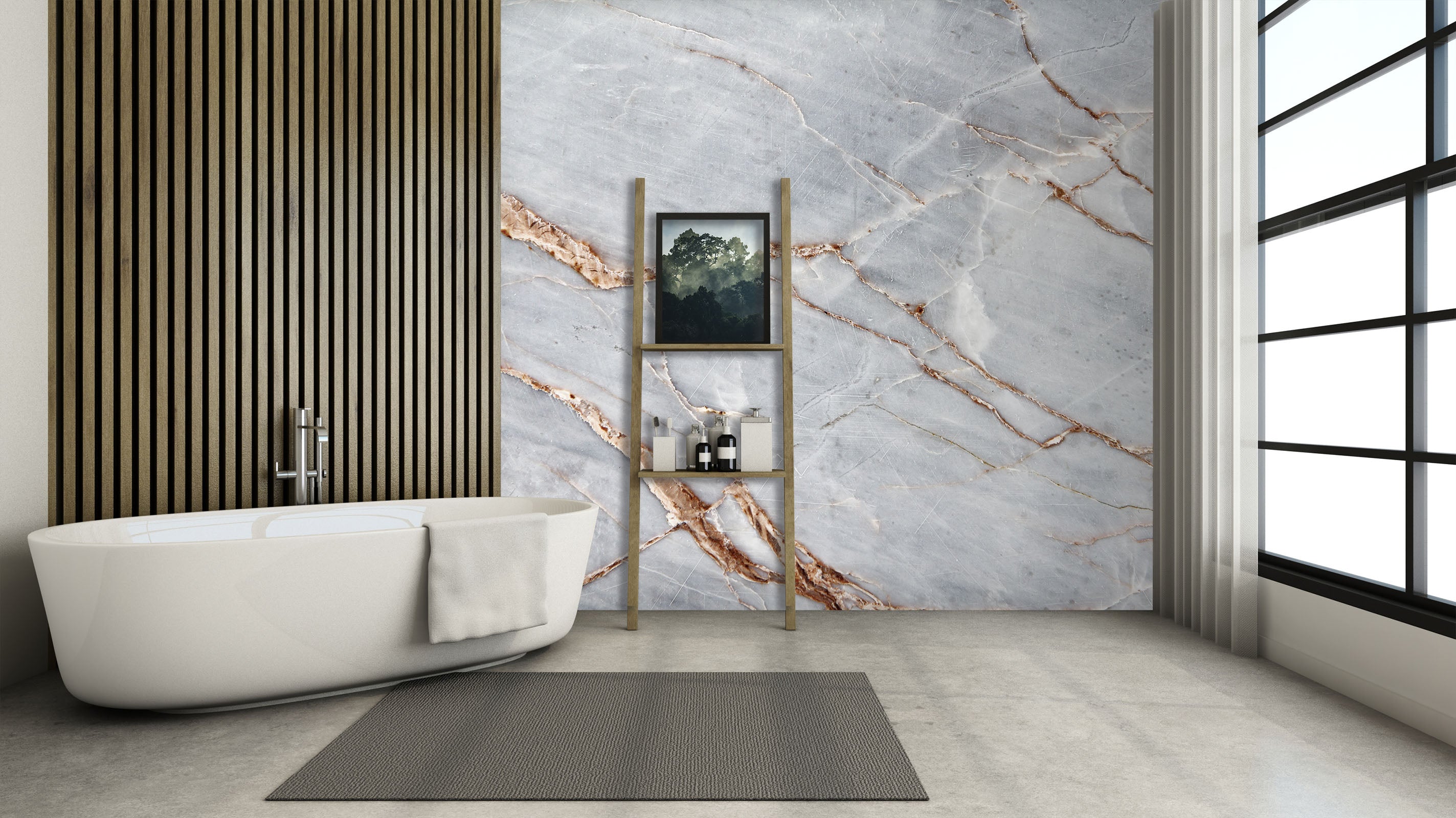 3D White Marble Crack 62 Wall Murals