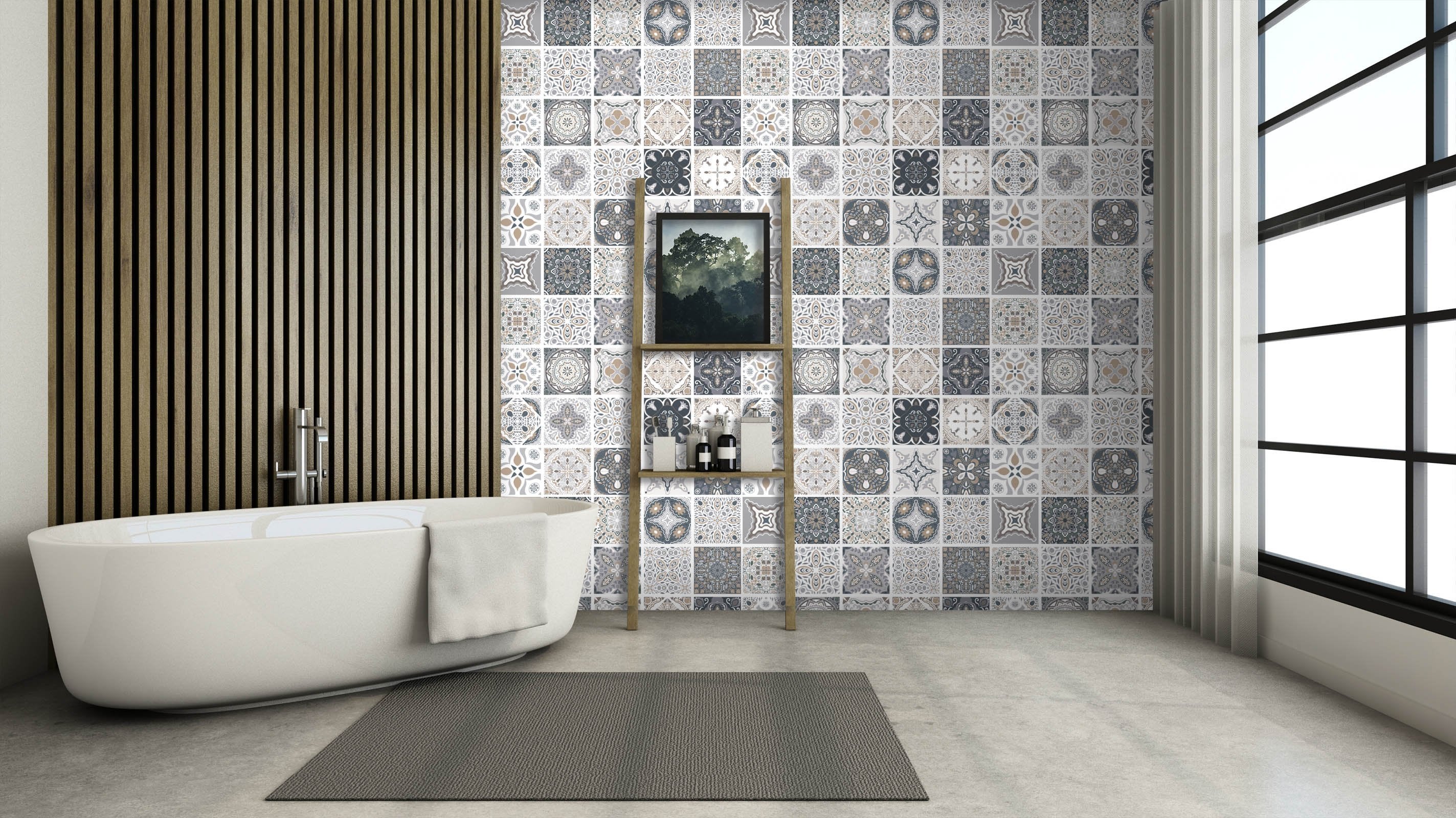 3D Vintage Mosaic 041 Marble Tile Texture Wallpaper AJ Wallpaper 2 